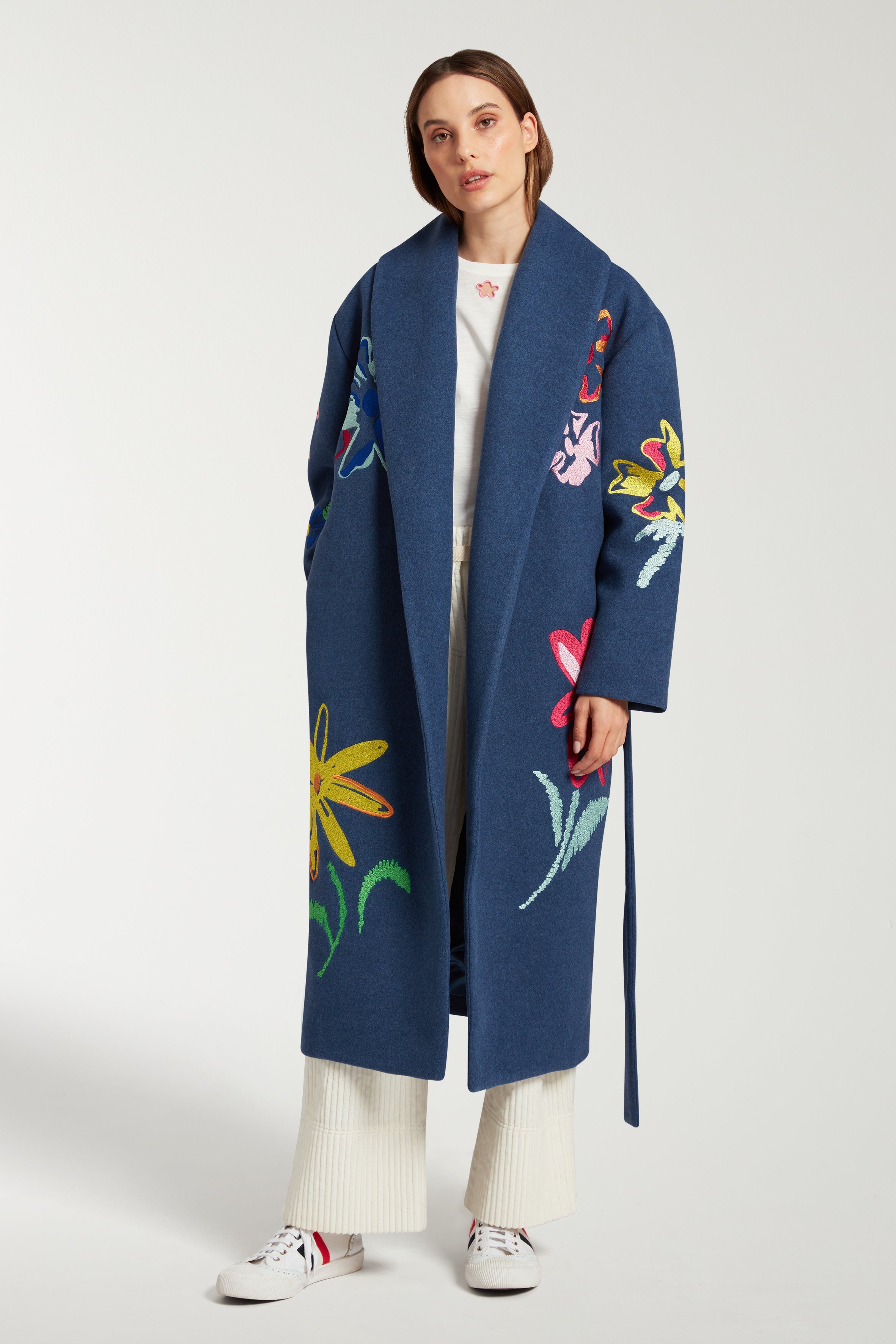 Embroidered Flower Coat