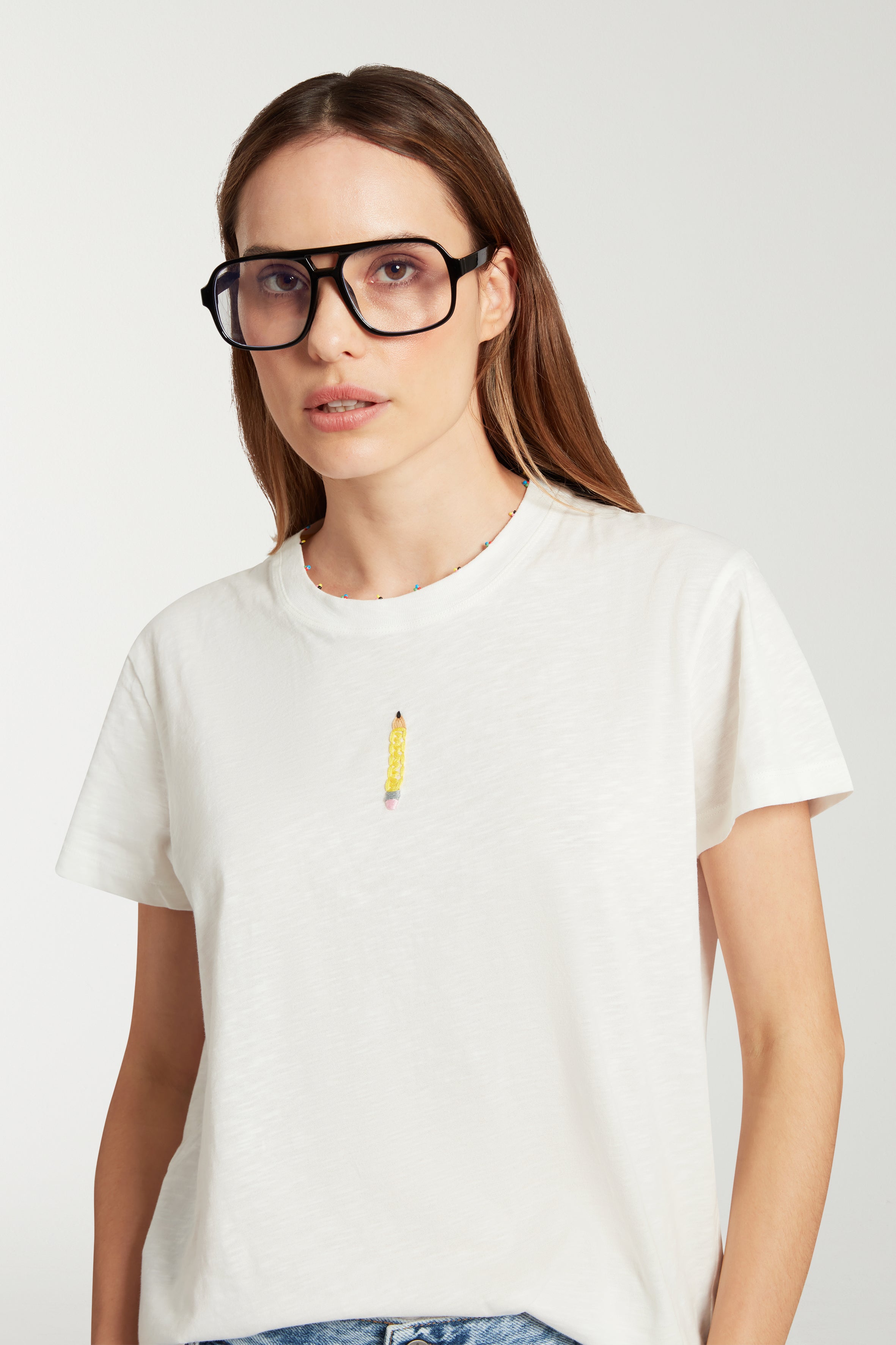 Embroidered Pencil T-shirt
