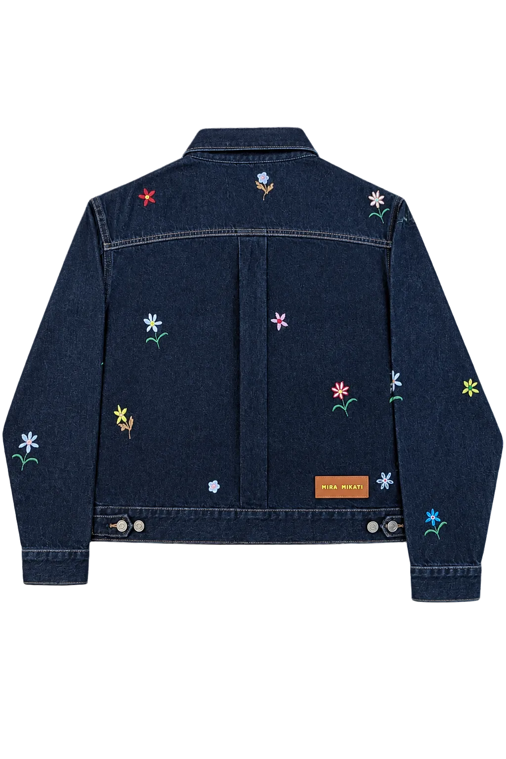 Flower Embroidered Denim Jacket