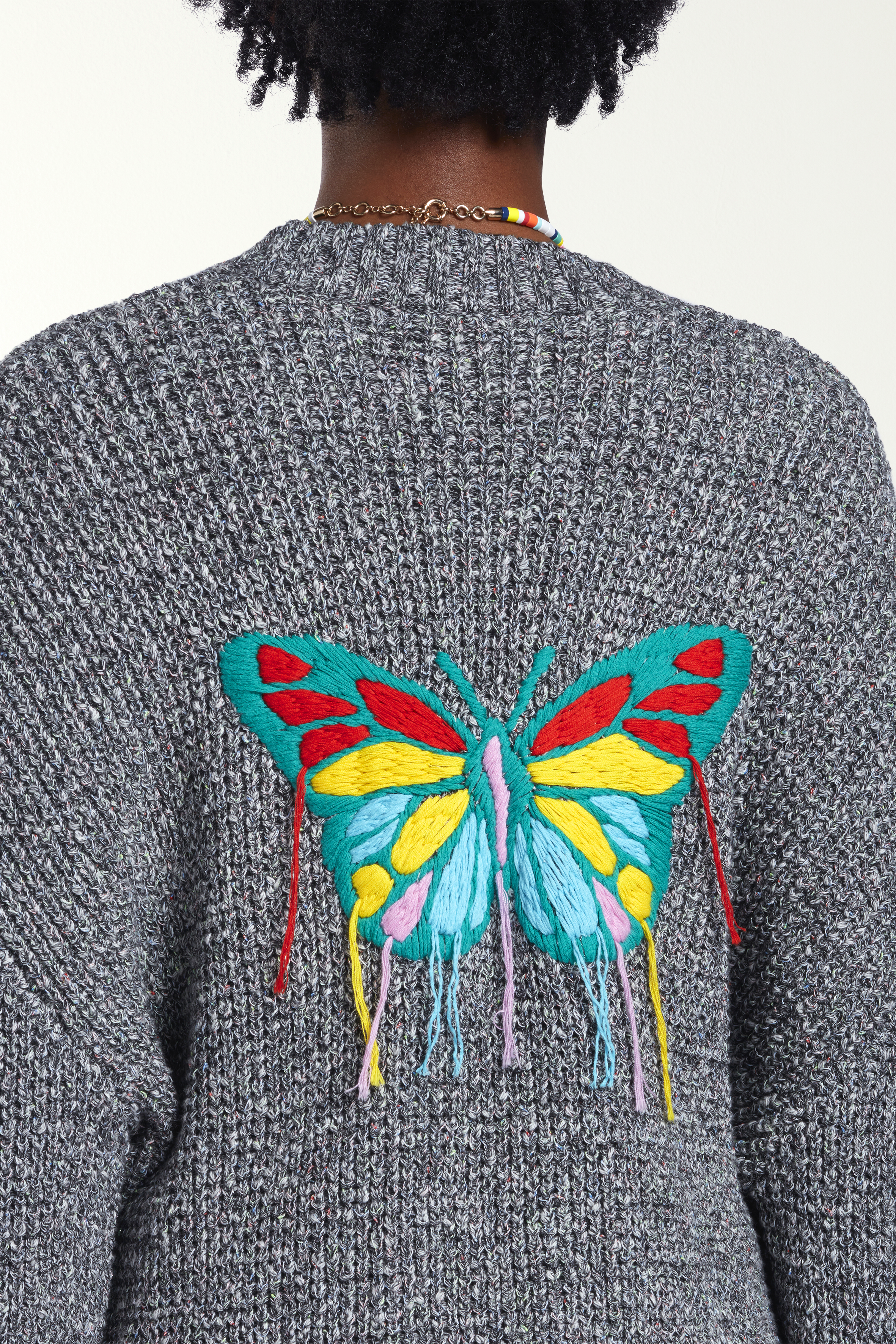 Embroidered Butterfly Cardigan 