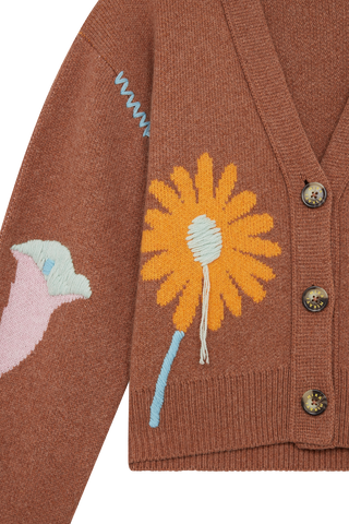 Floral Intarsia Cardigan