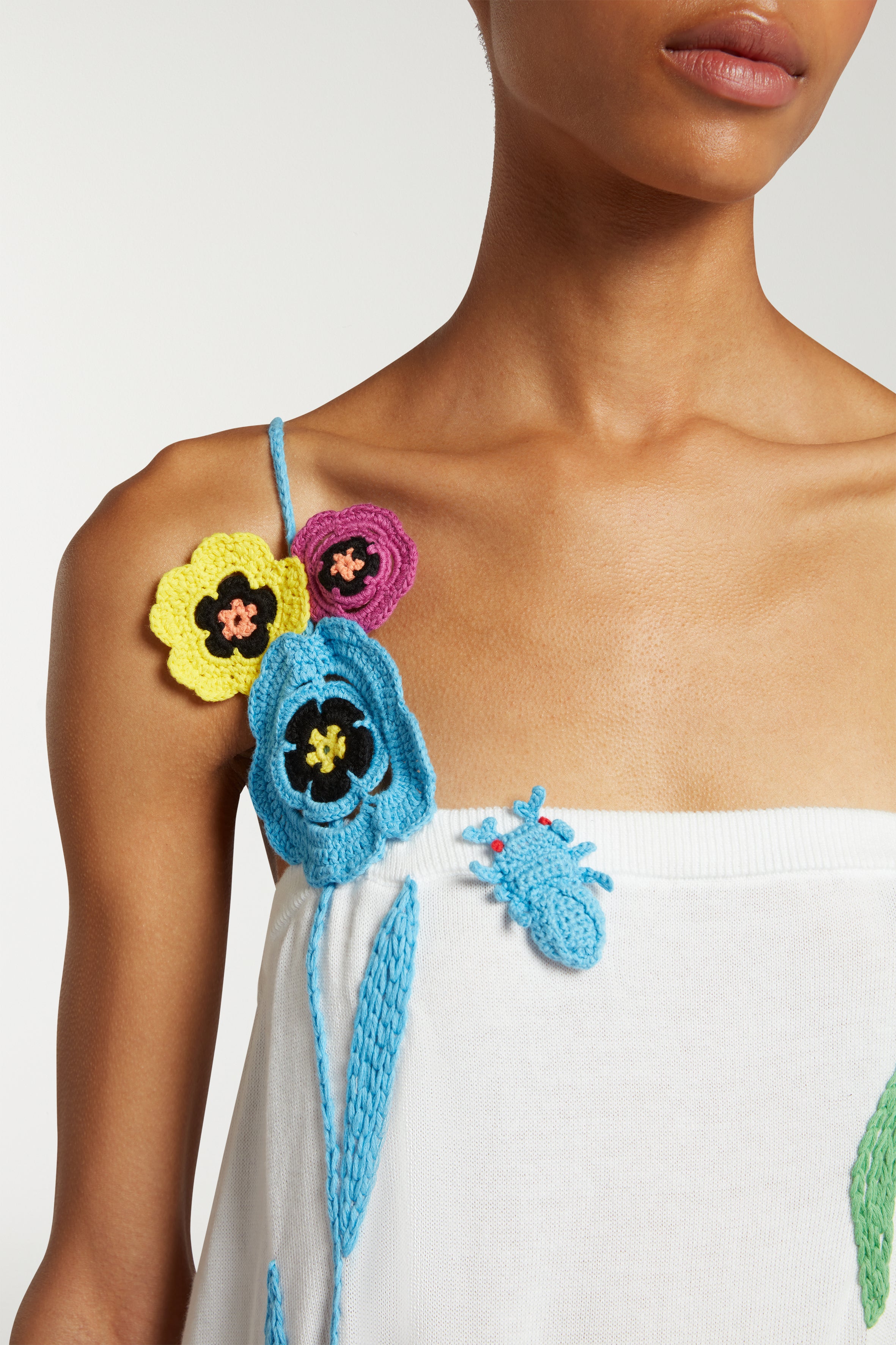 Crochet and Knit Flower Dress