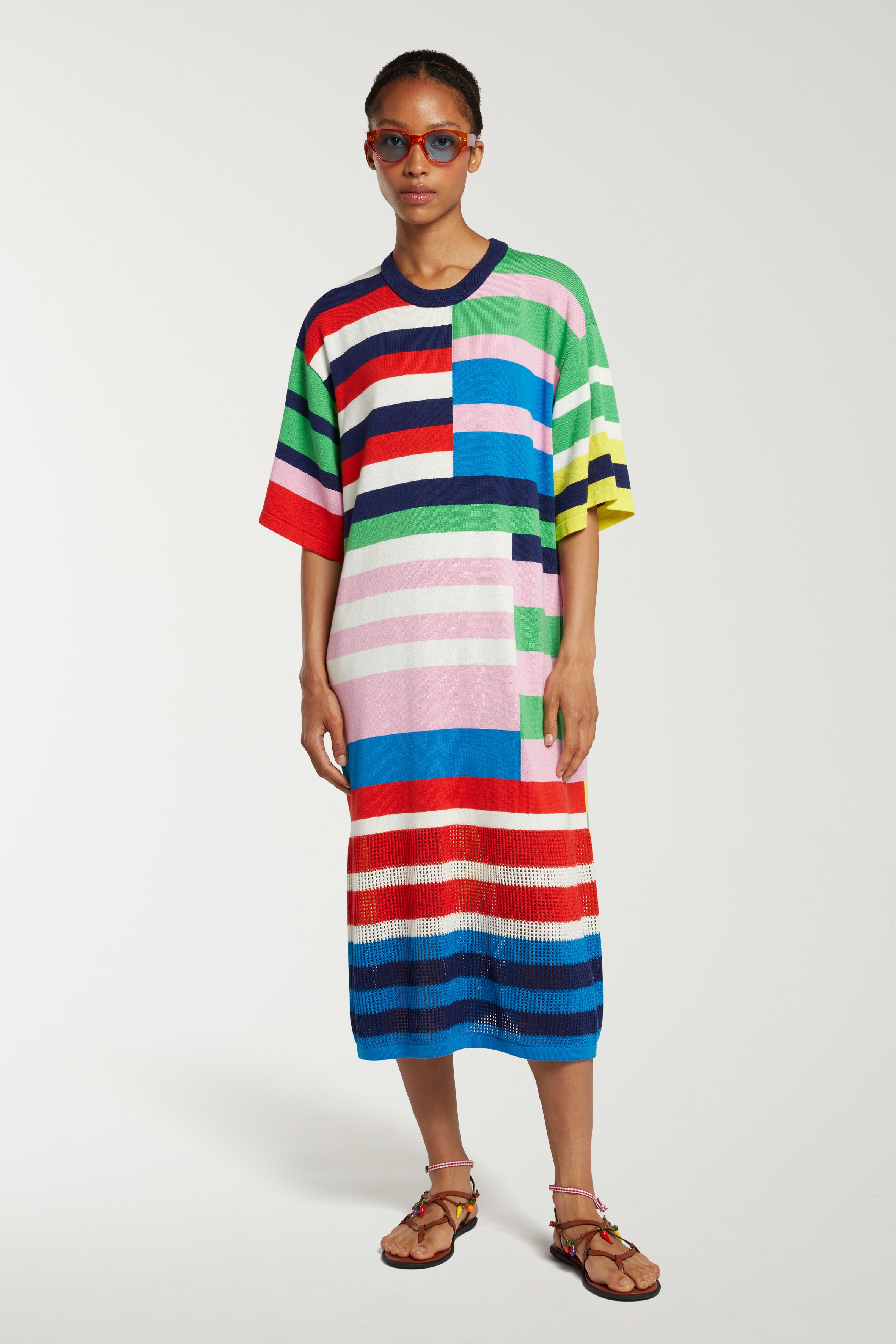 Knit Stripe T-Shirt Dress