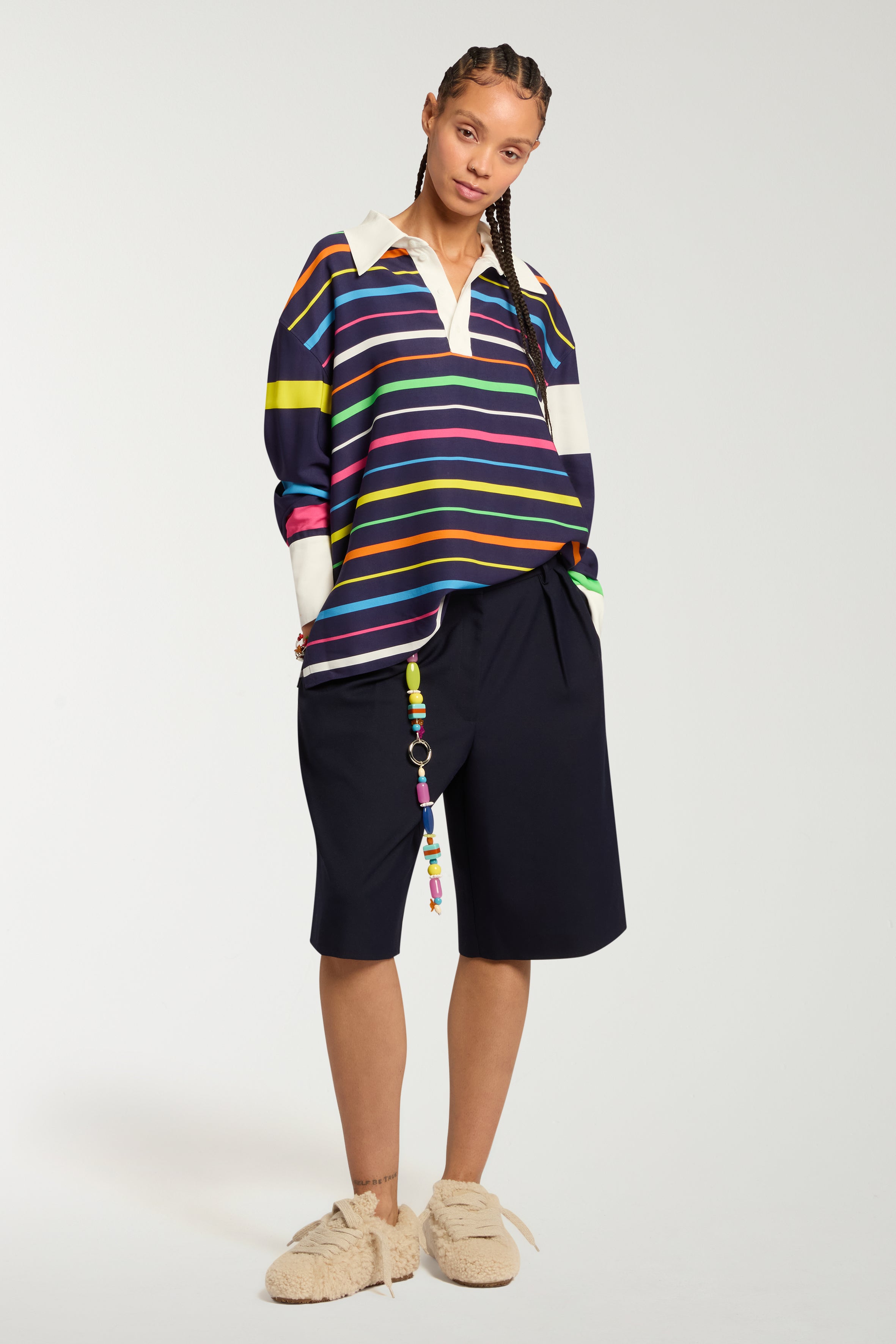 Multi Stripe Polo Top