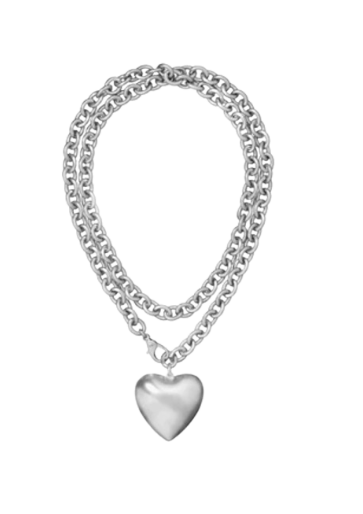 Roxanne Assoulin - The Puffy Heart Necklace in Silver Necklace