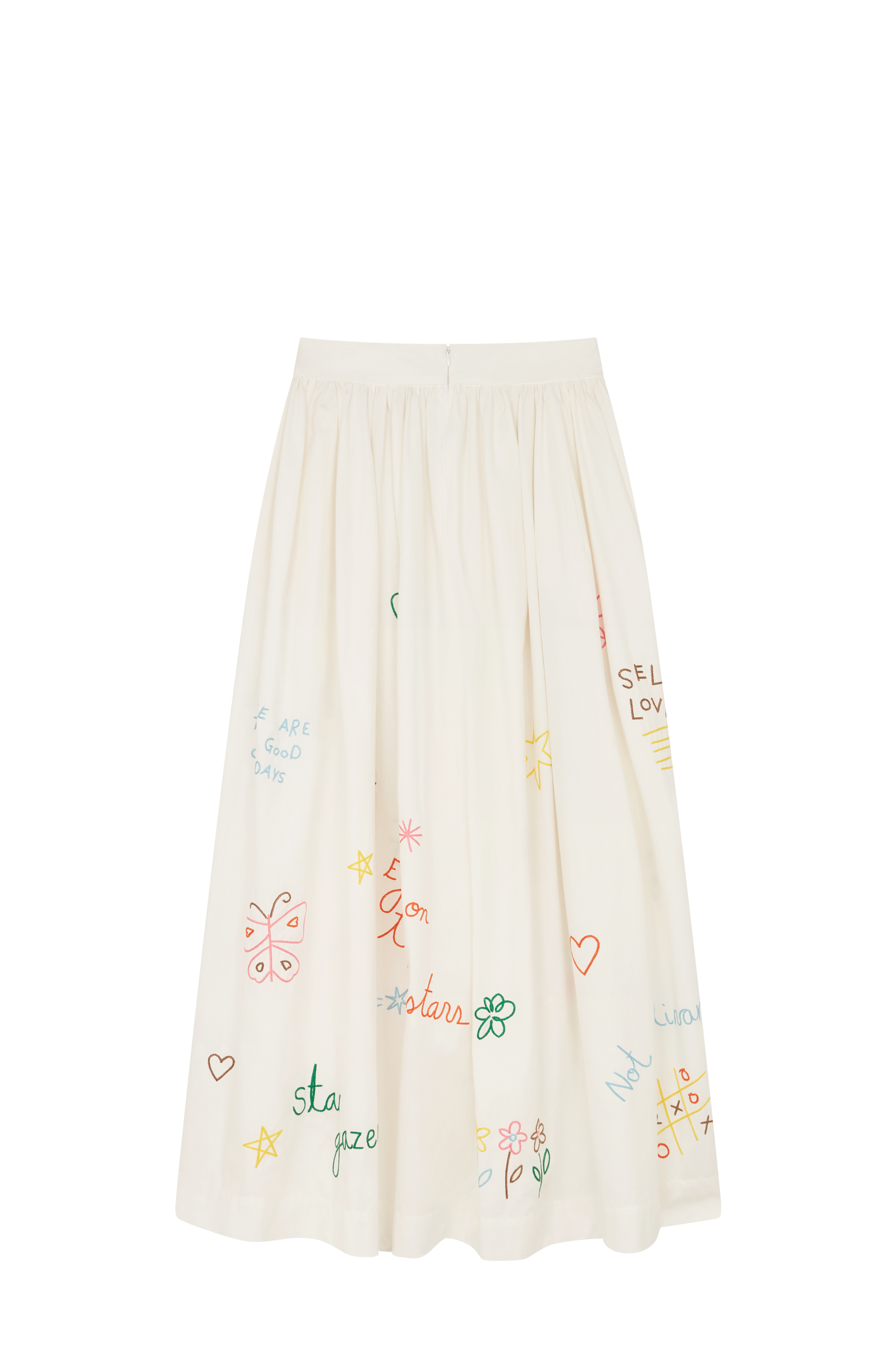 Embroidered Scribble Skirt 