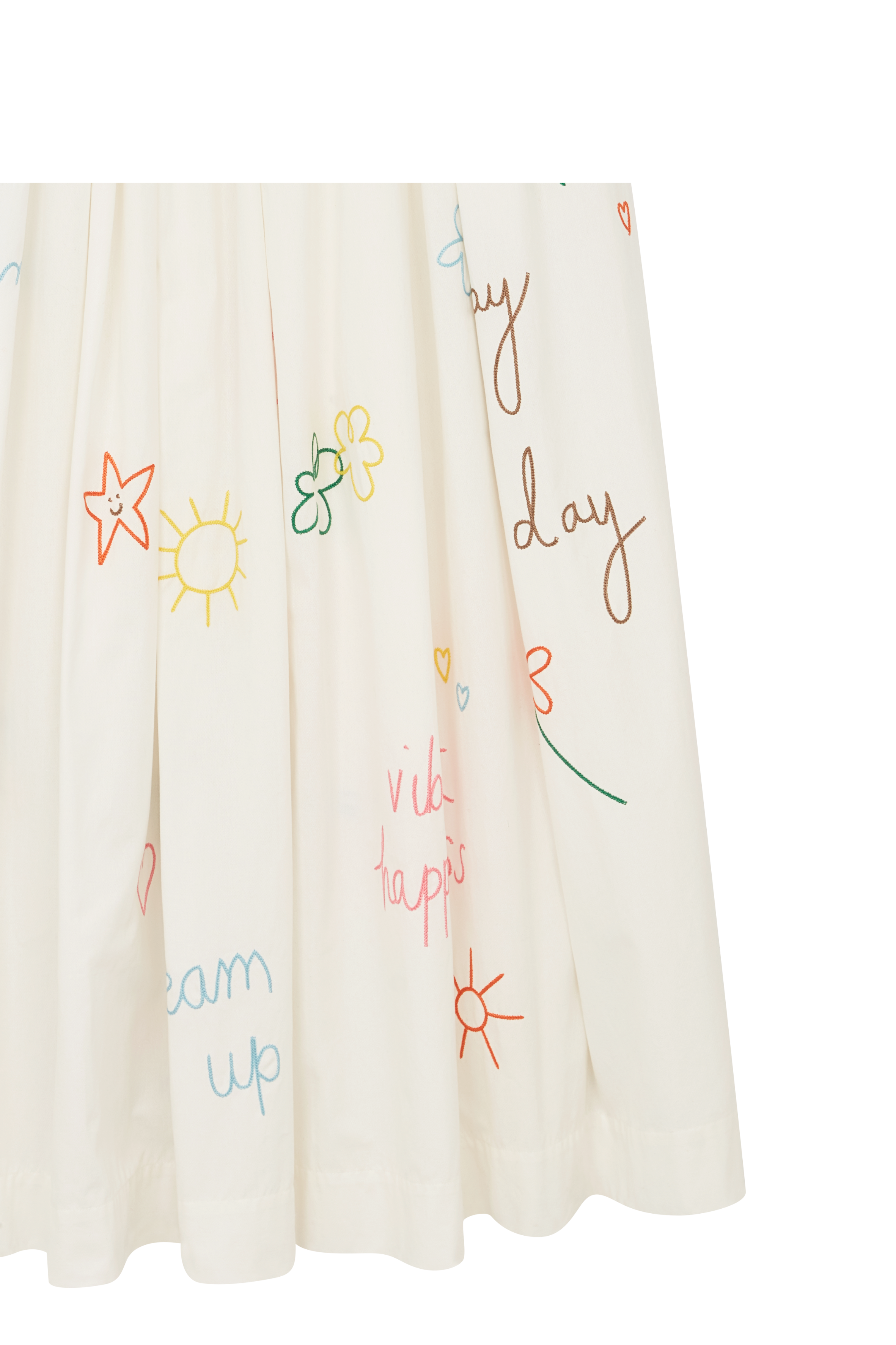 Embroidered Scribble Skirt 