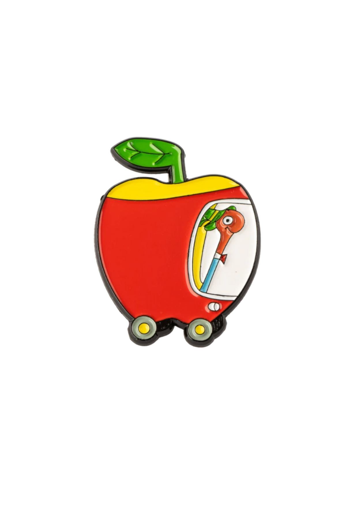 Magpie x Richard Scarry Apple Car Enamel Pin