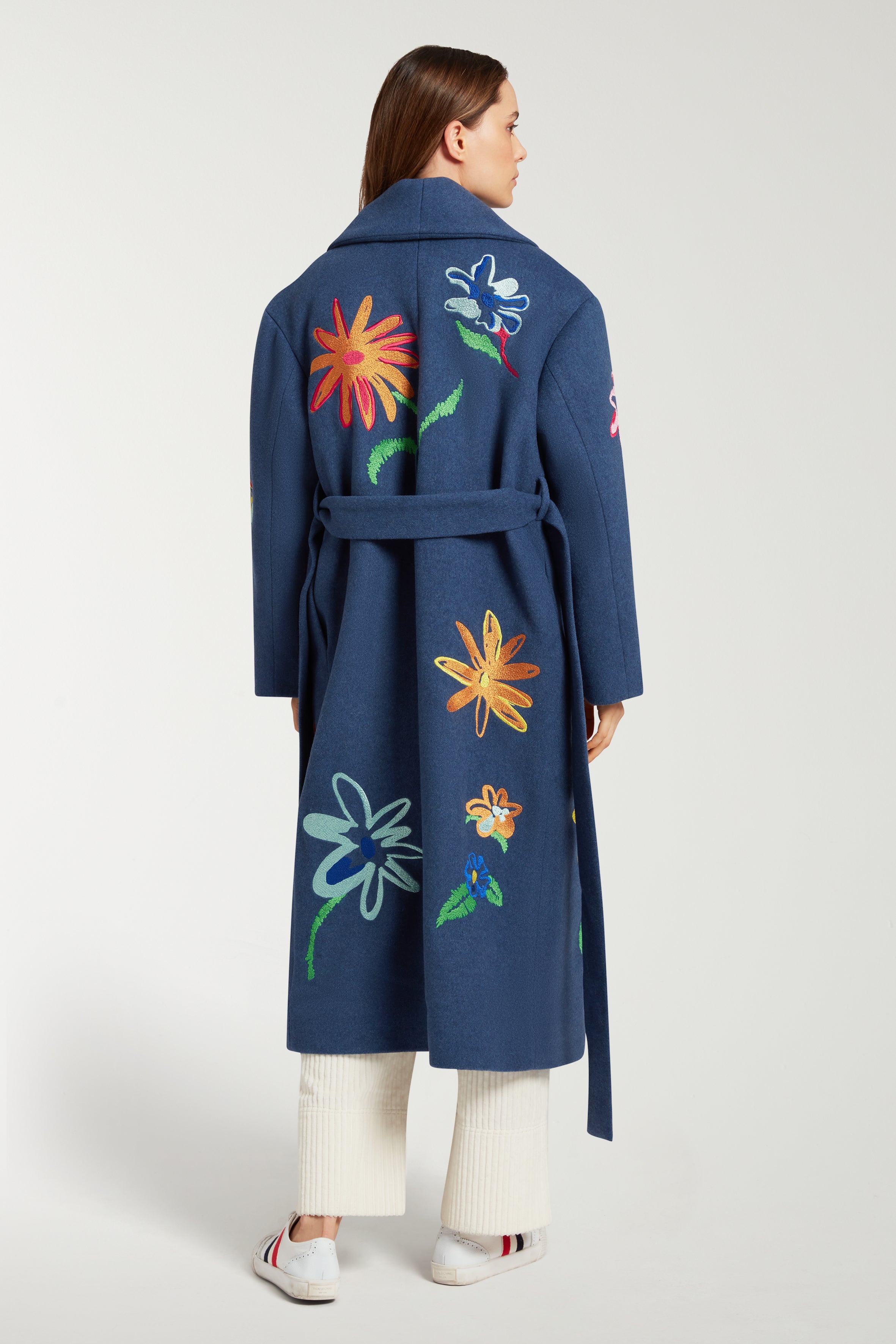 Embroidered Flower Coat
