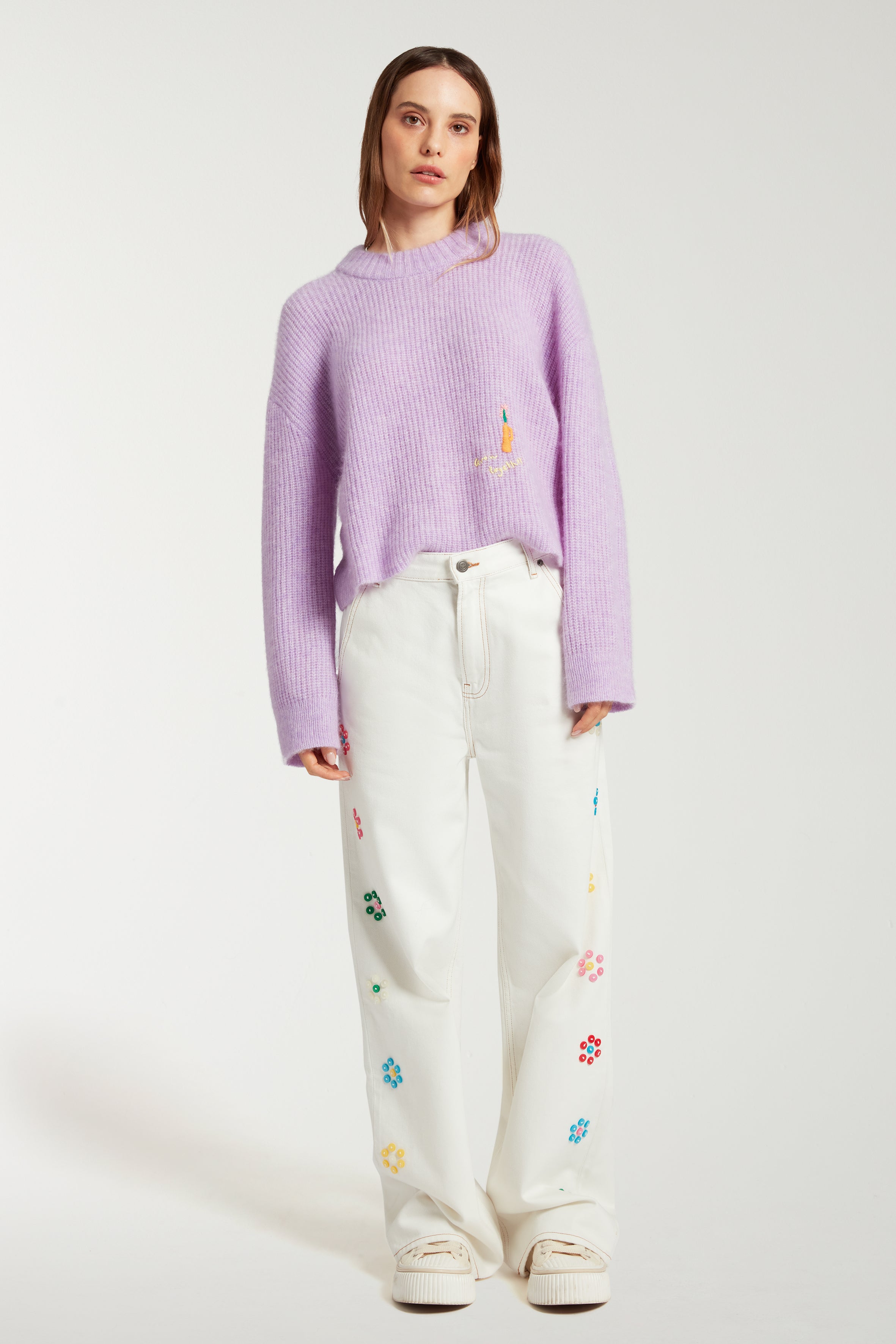 Embroidered Grow Together Cashmere Blend Jumper 