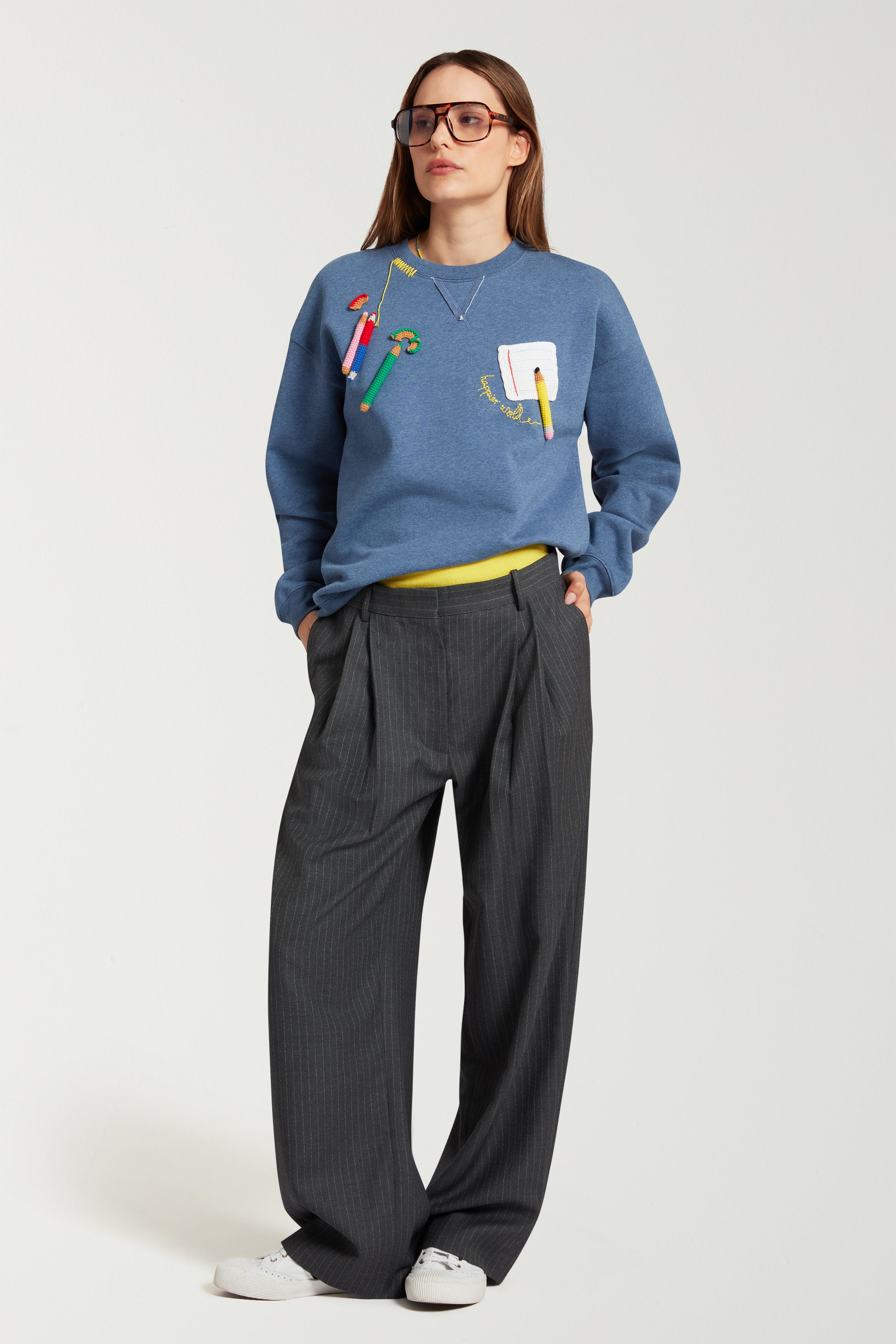 Crochet School Patch Jumper 