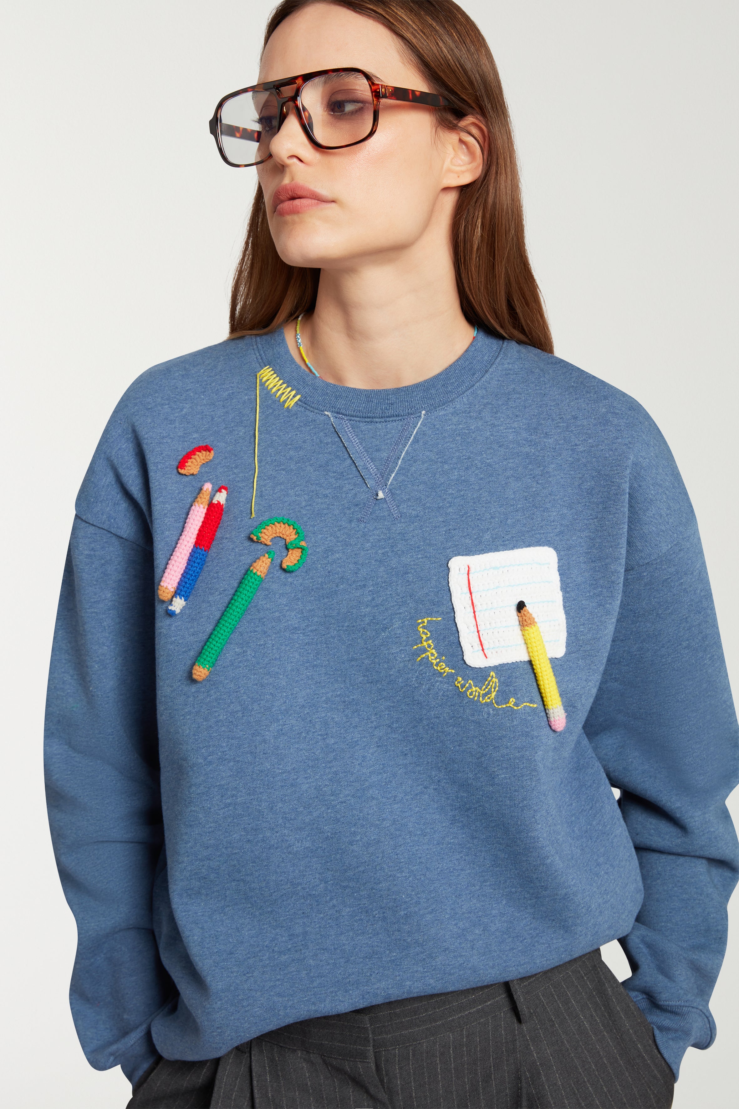 Crochet School Patch Jumper 