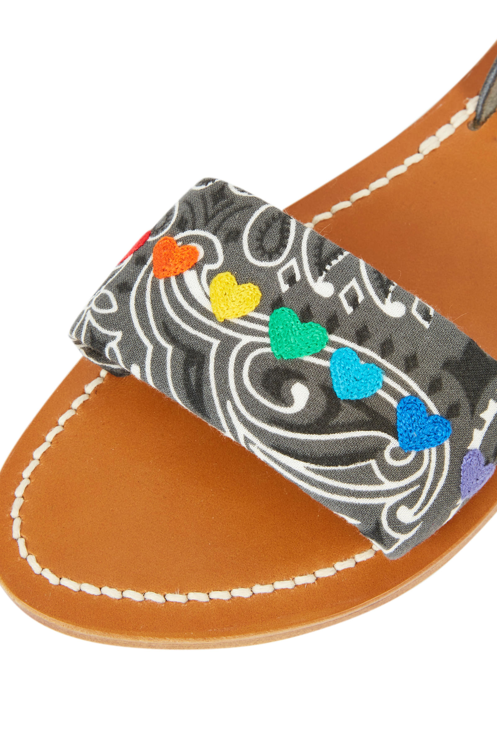 Bandana Grey Hearts K.Jacques Sandals