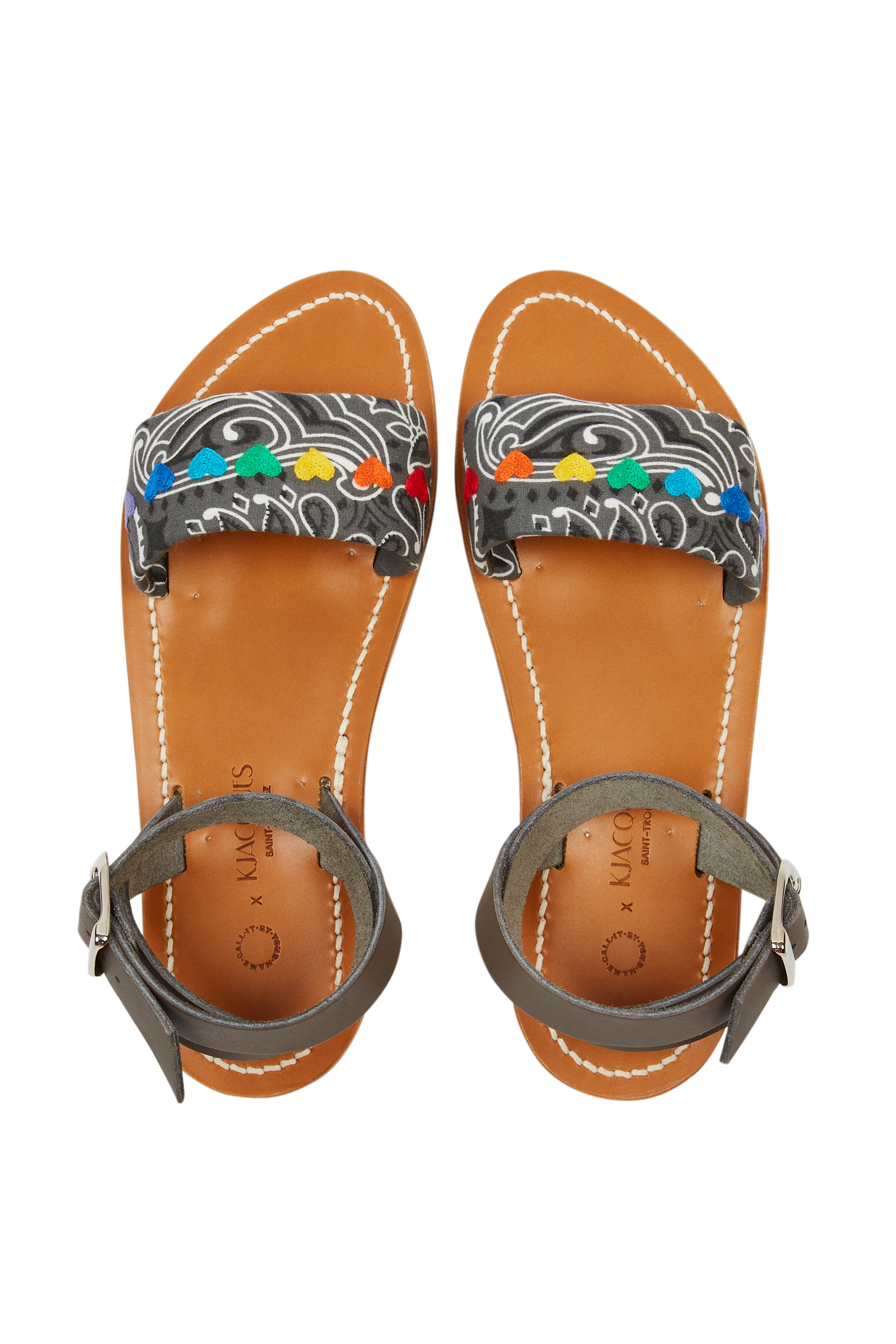 Bandana Grey Hearts K.Jacques Sandals