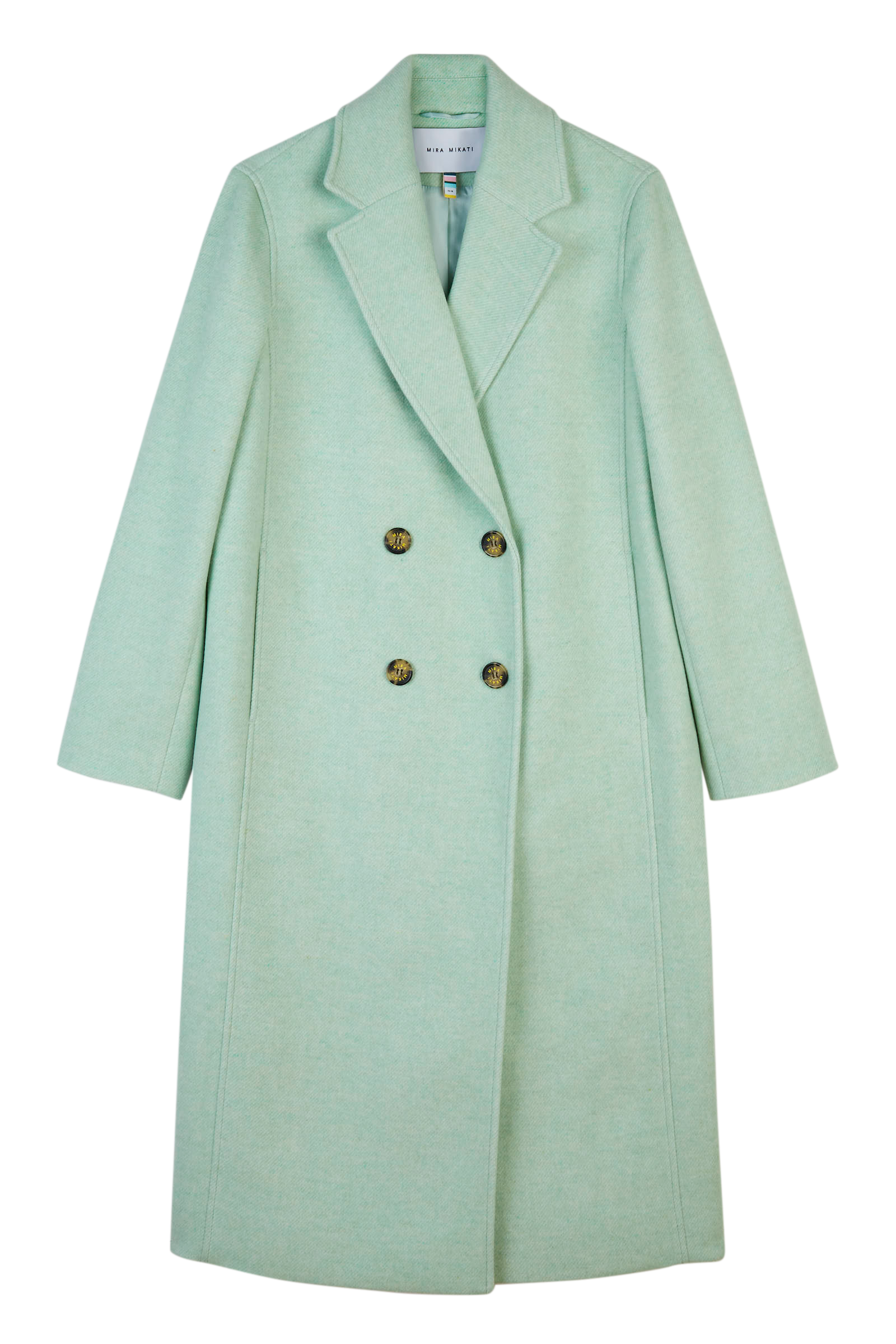 Pale Green Double Breasted Coat 