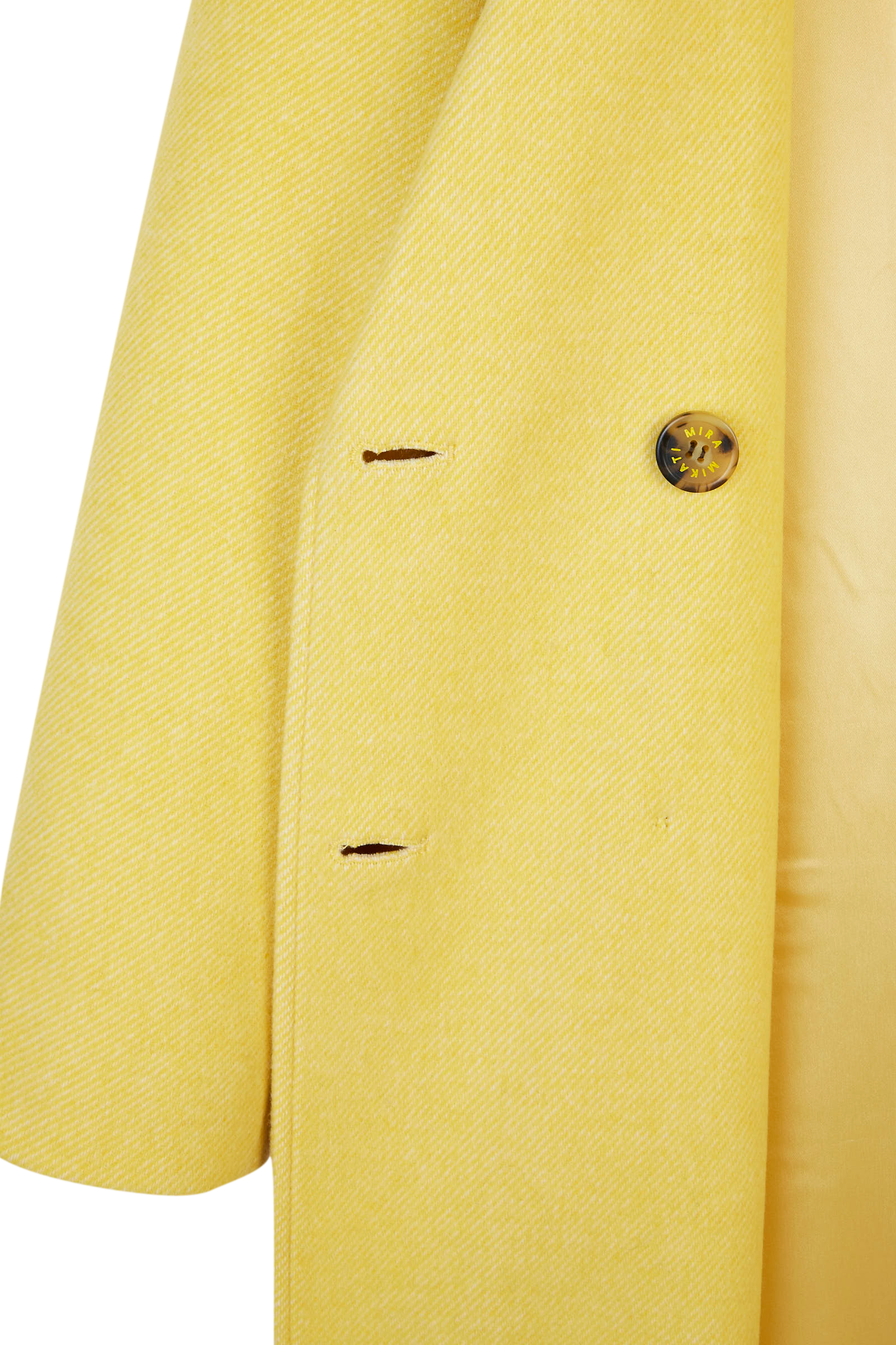 Pale Yellow Double Breasted Coat 