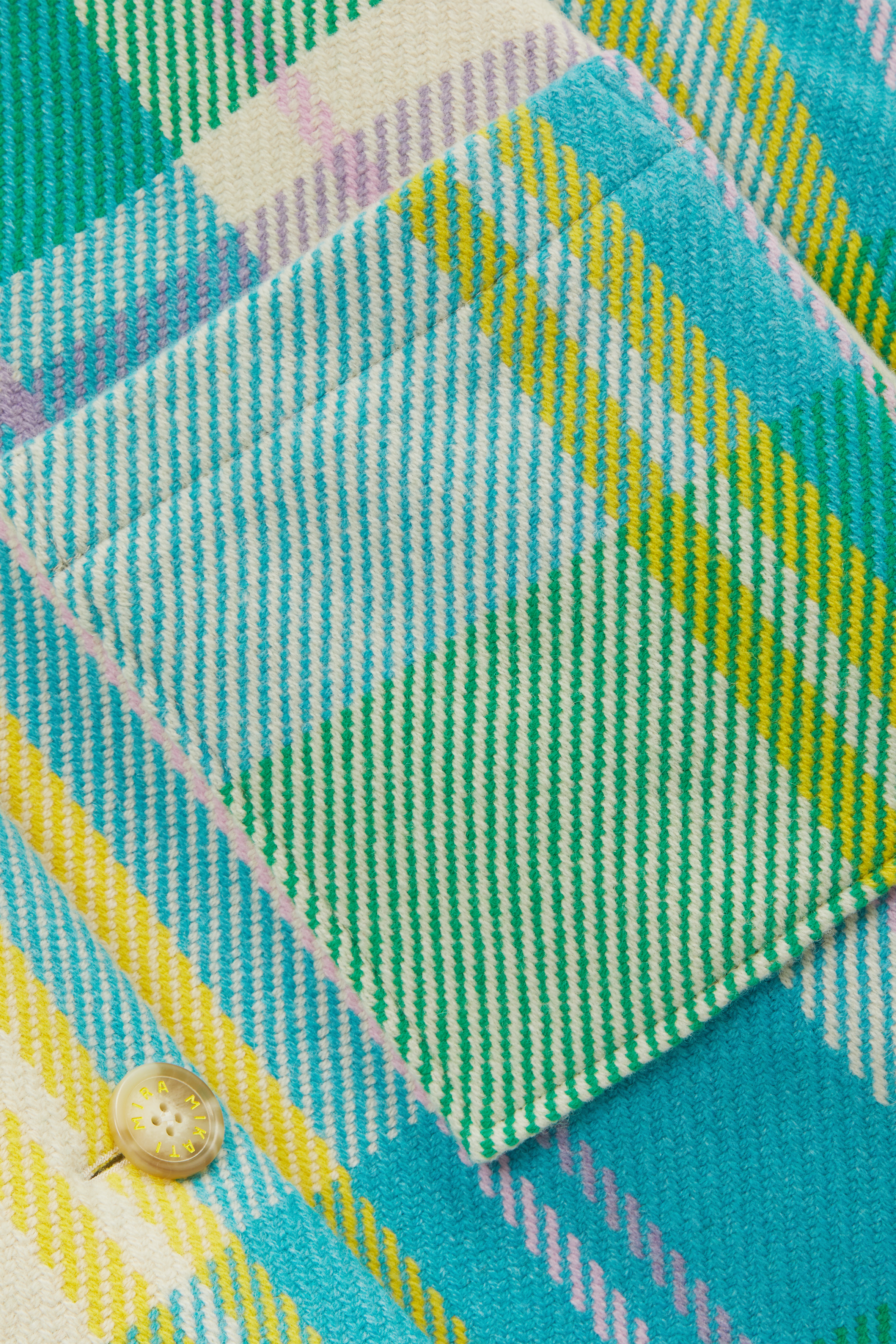 Long Check Blanket Scarf Coat 