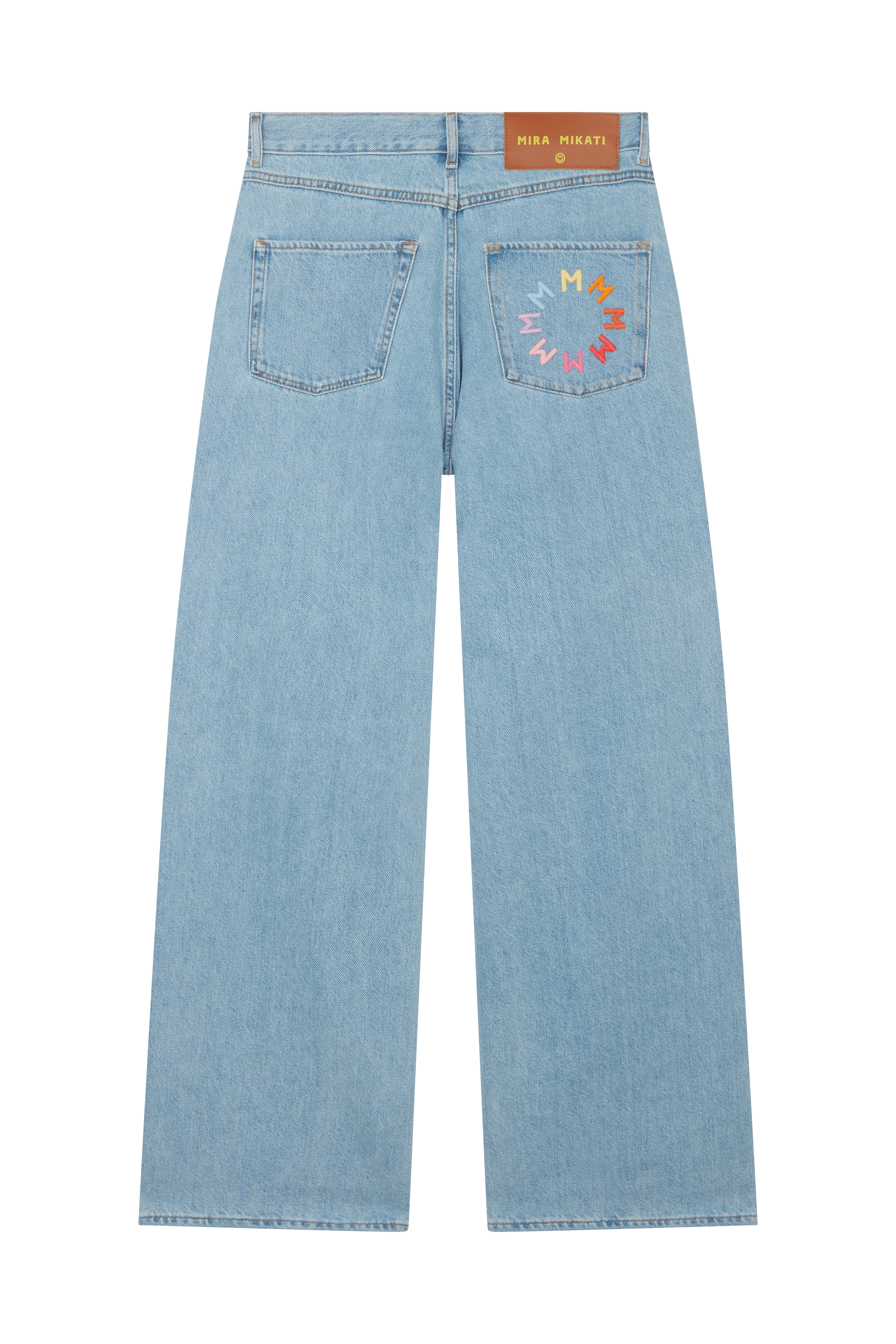 Embroidered Stripe Leg Straight Jean 