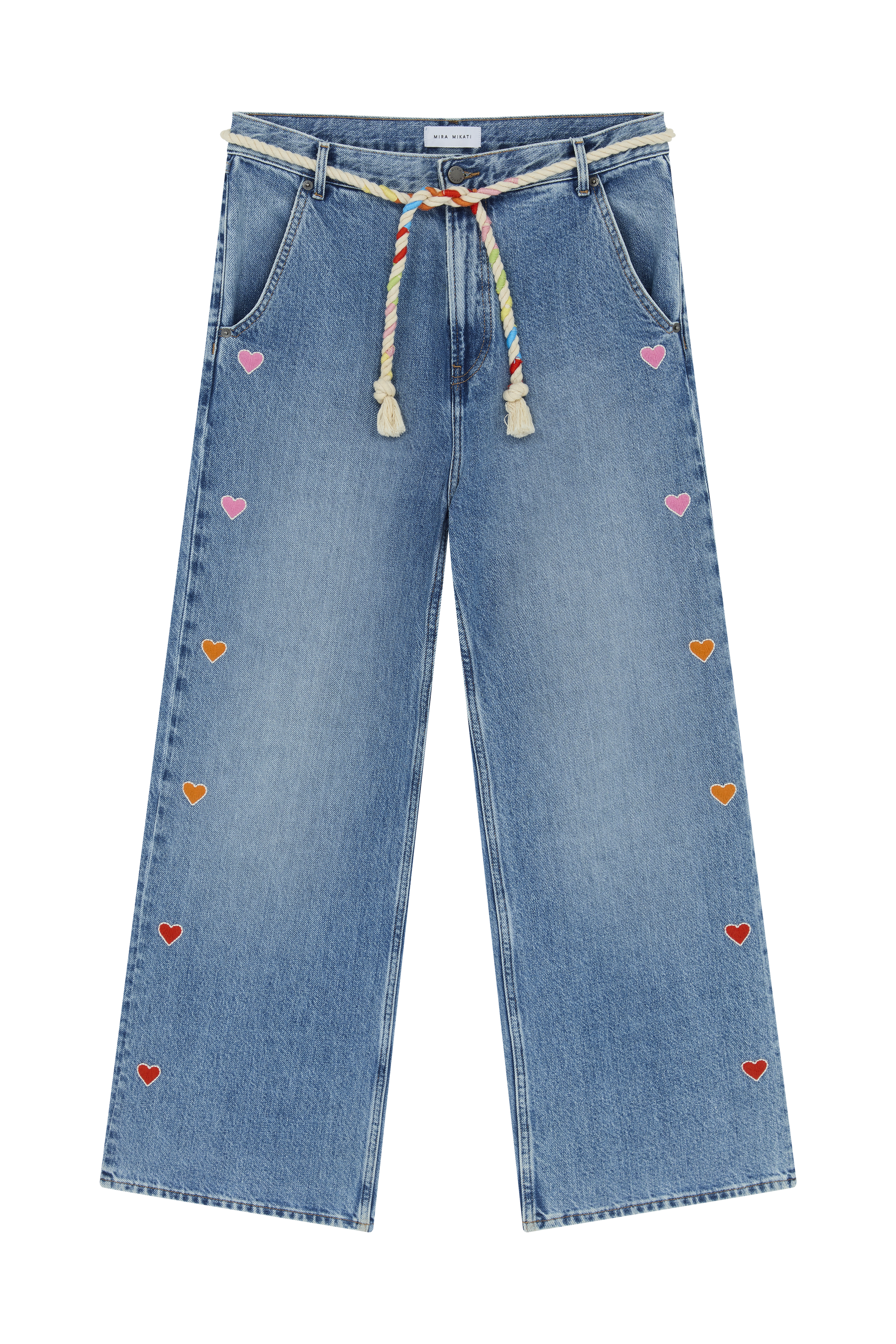 Embroidered Heart Jeans 