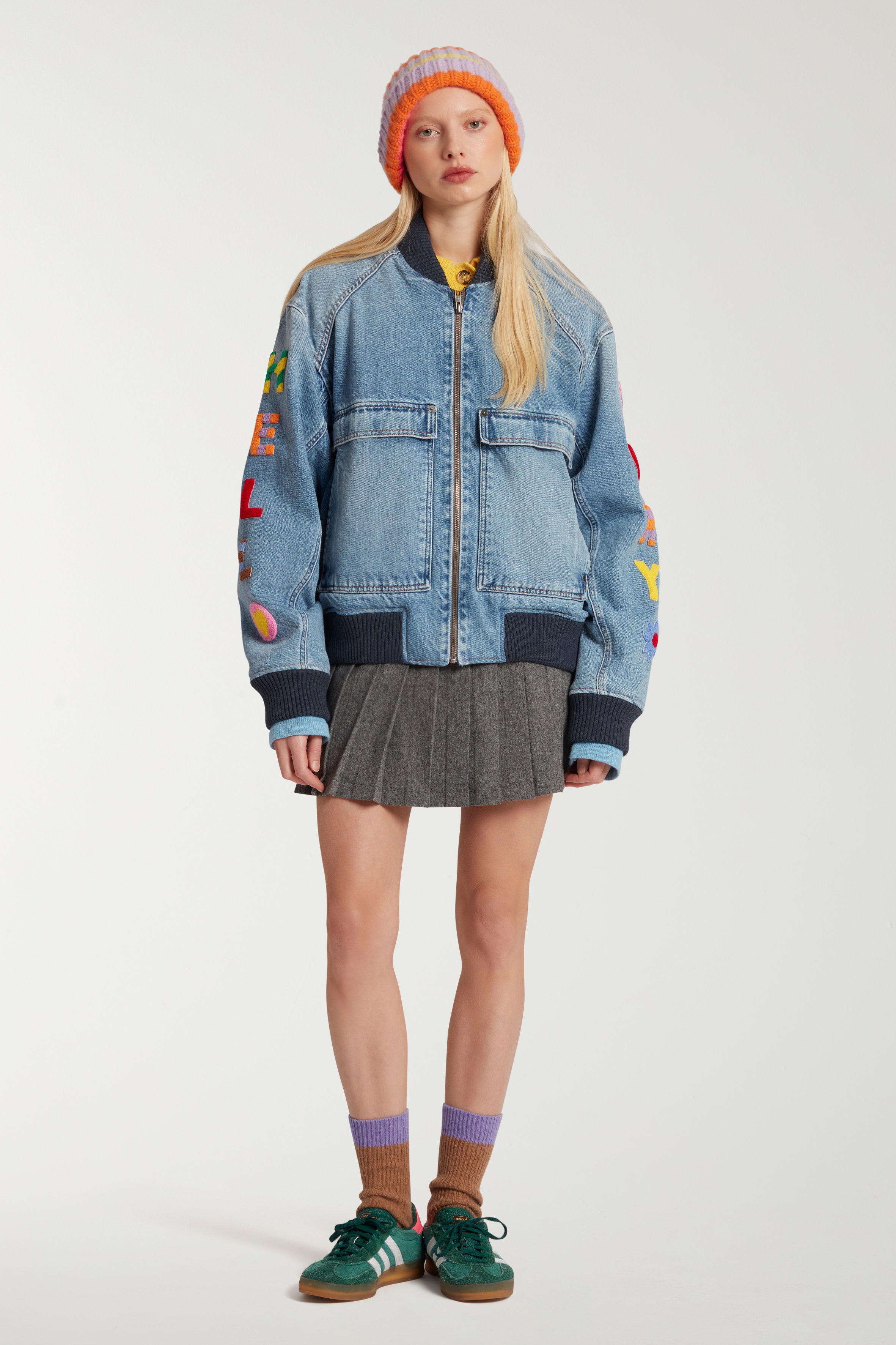 Denim Hello Tokyo Bomber Jacket 