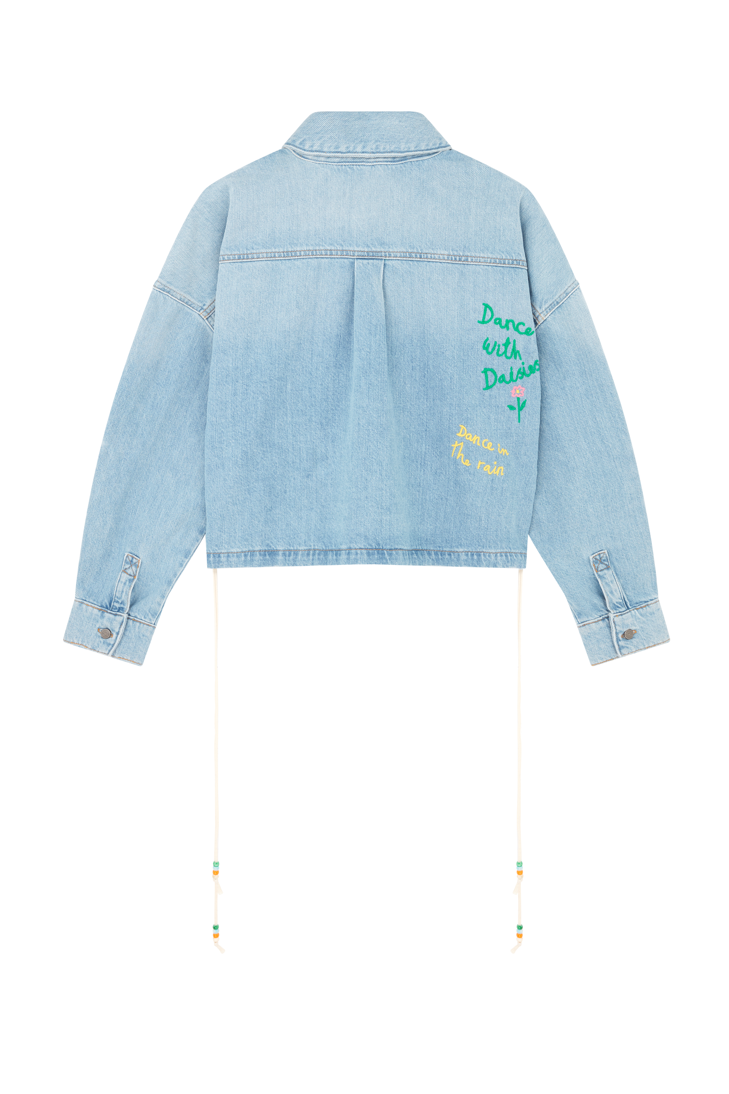 Embroidered Word Bubble Hem Shirt 