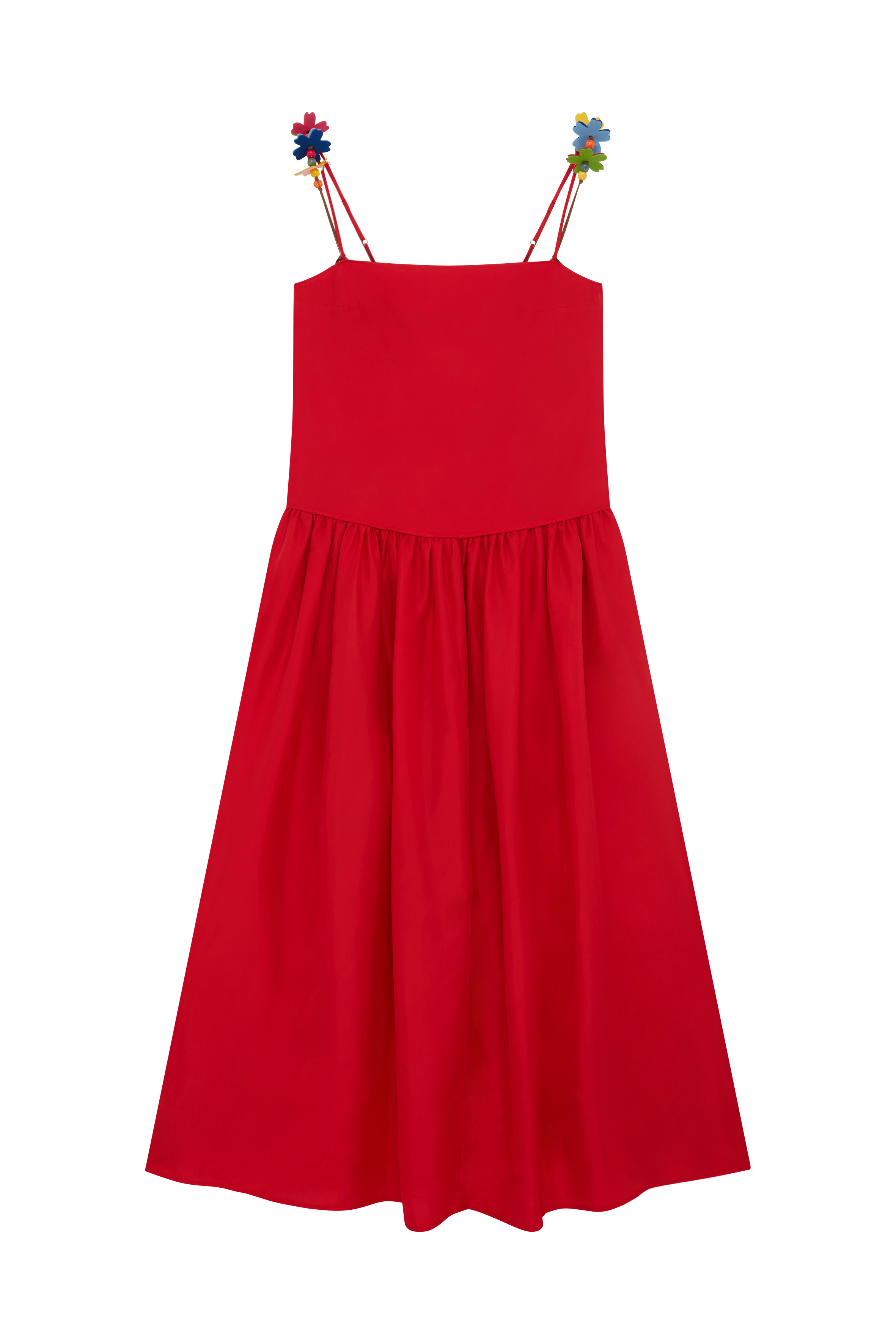 Long Dress With Flower Straps