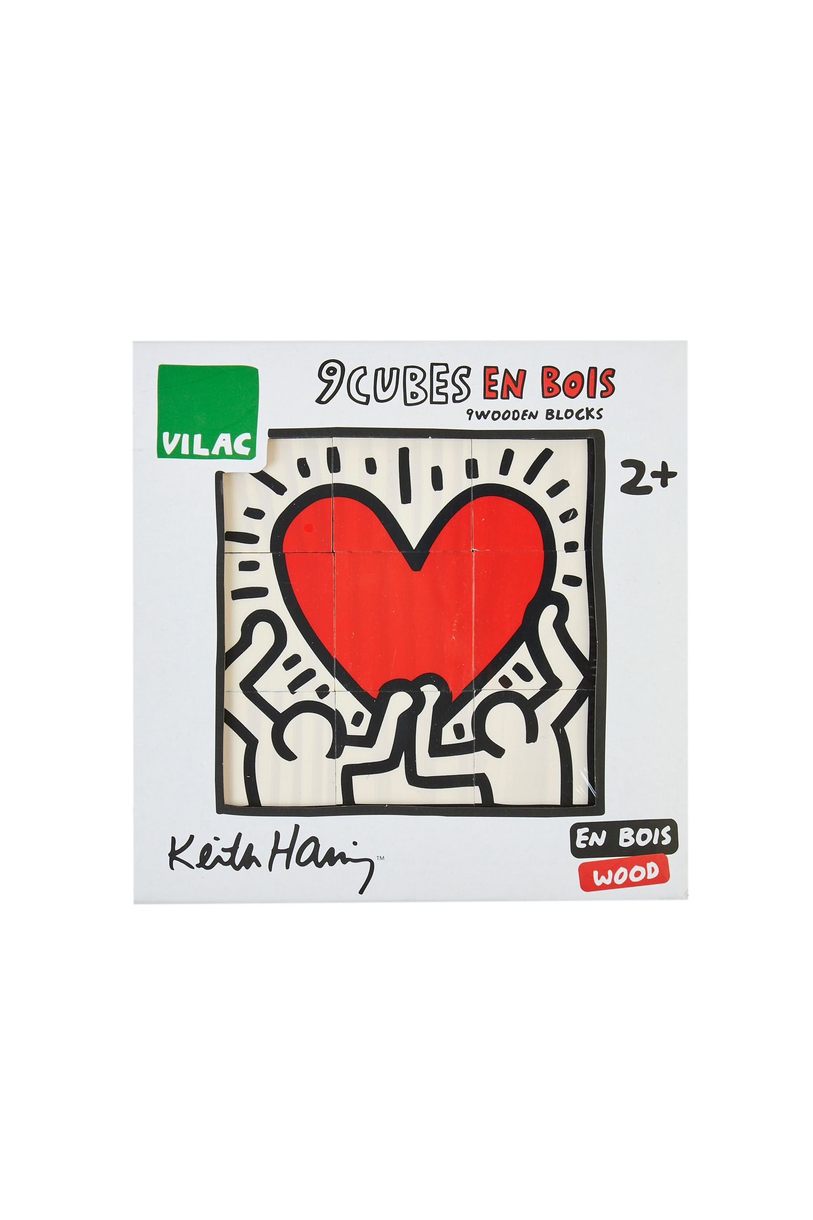 Keith Haring - Heart Wooden Cubes 