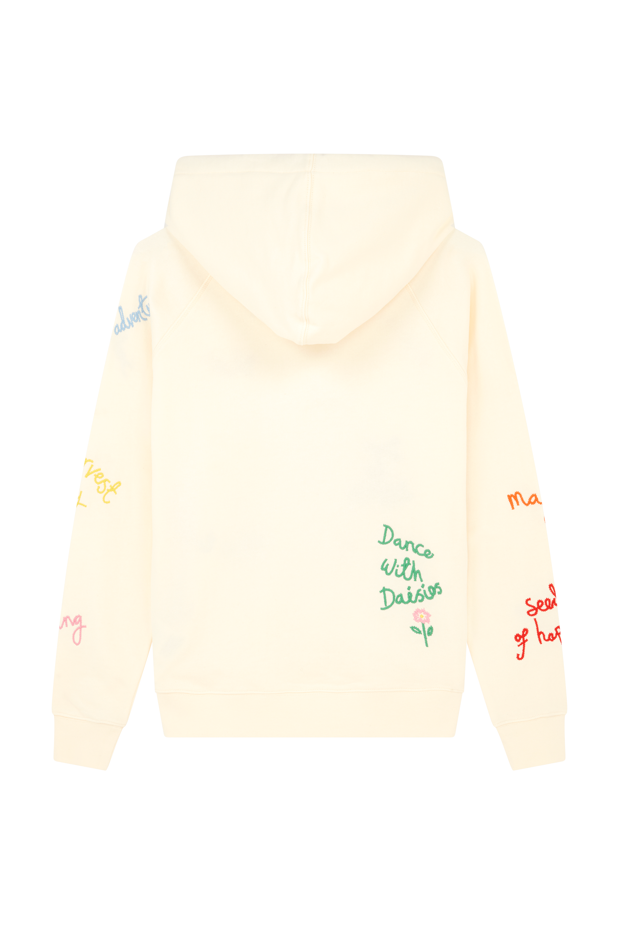 Hoodie With Embroidered Words 