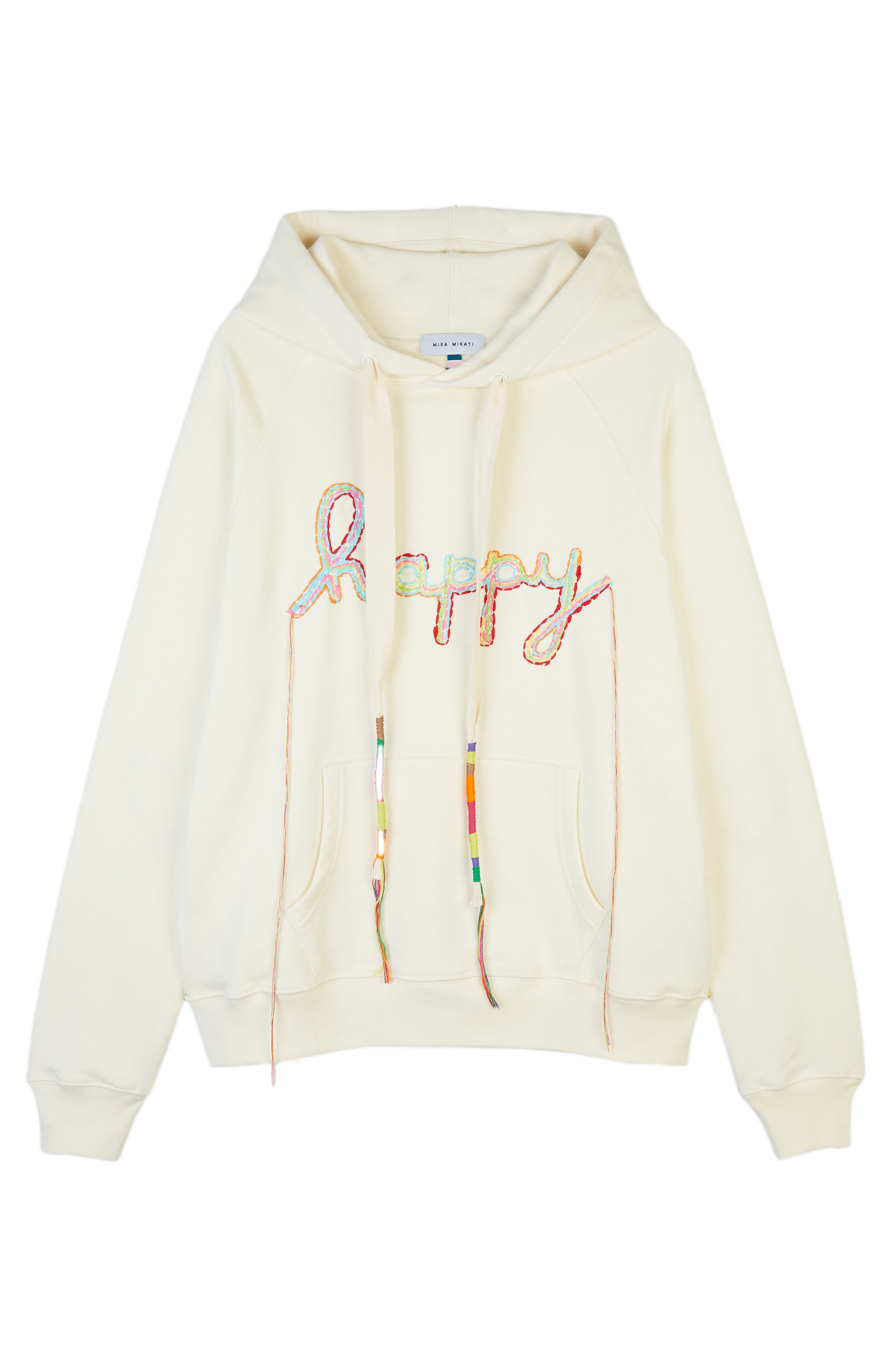 Embroidered Happy Hoodie 