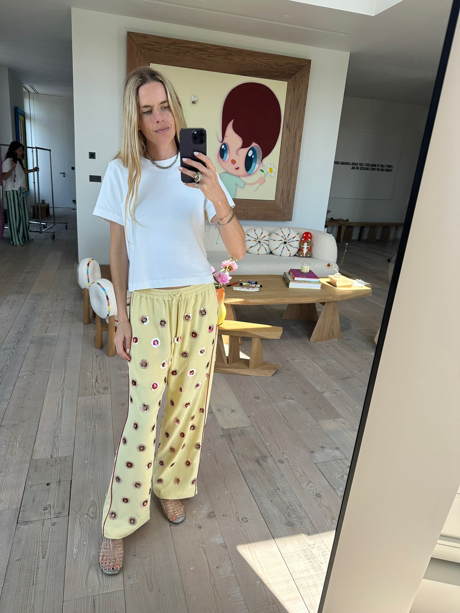 Sequin Flower Trousers