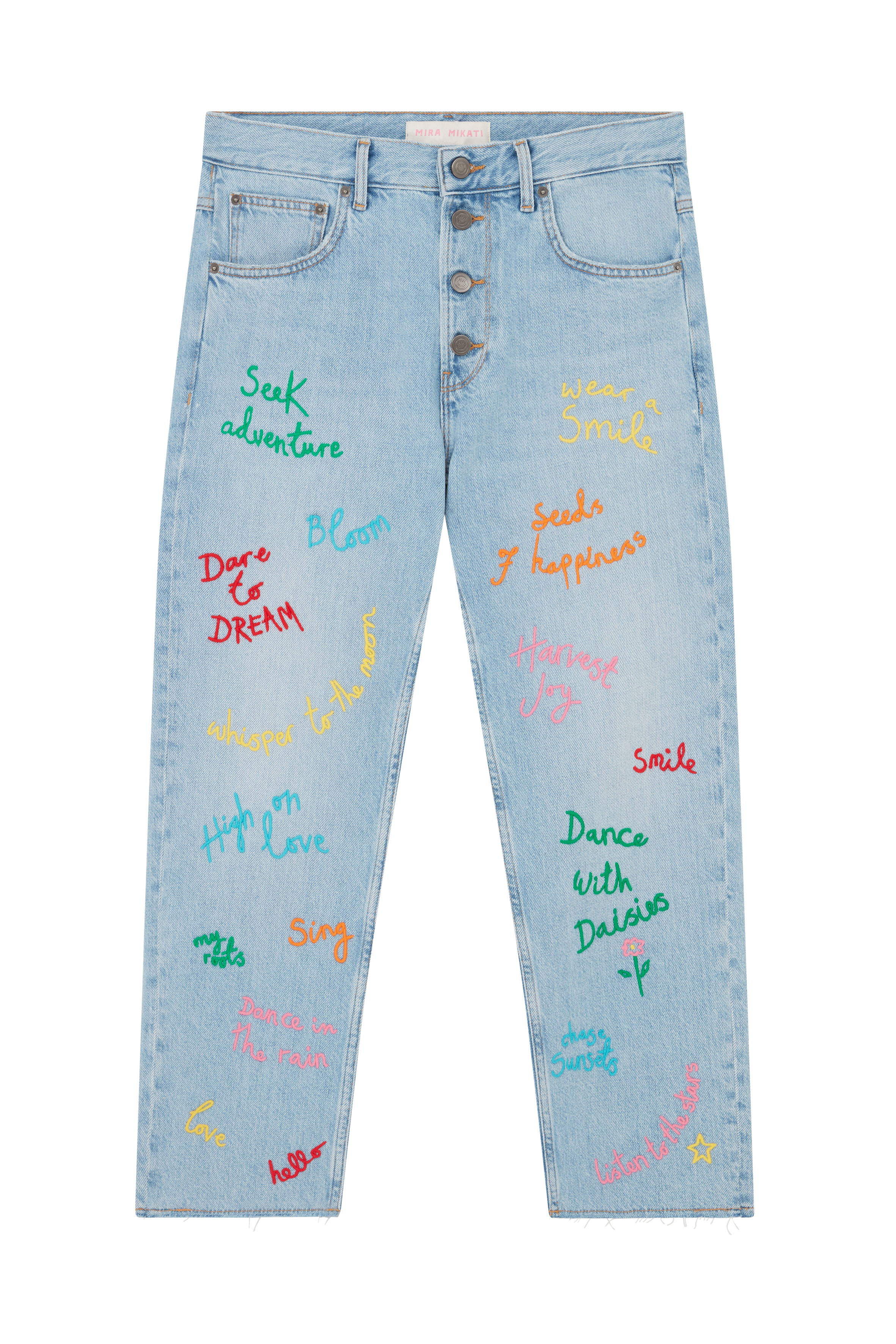 Embroidered Word Jean 