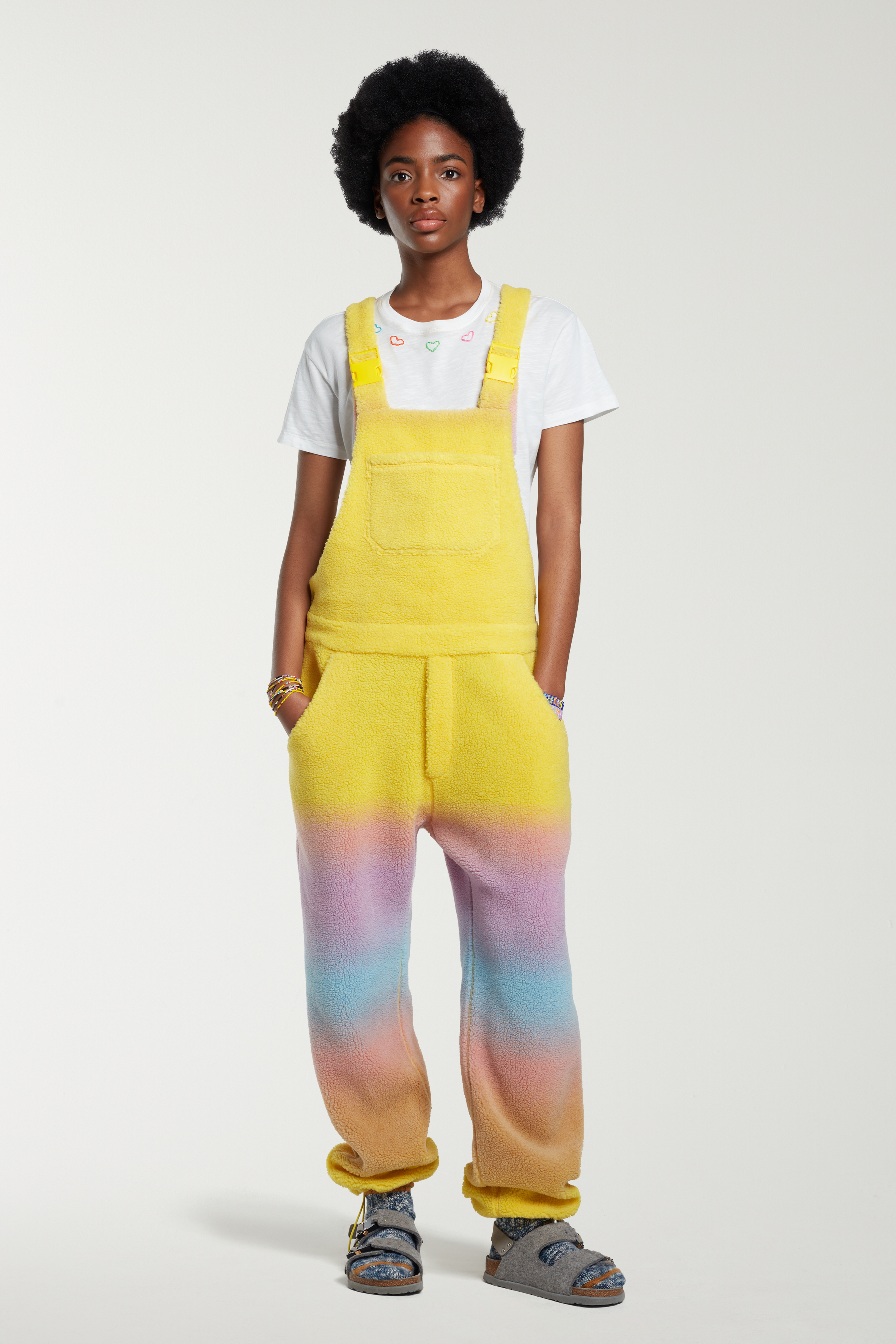 Degrade Fleece Dungarees 