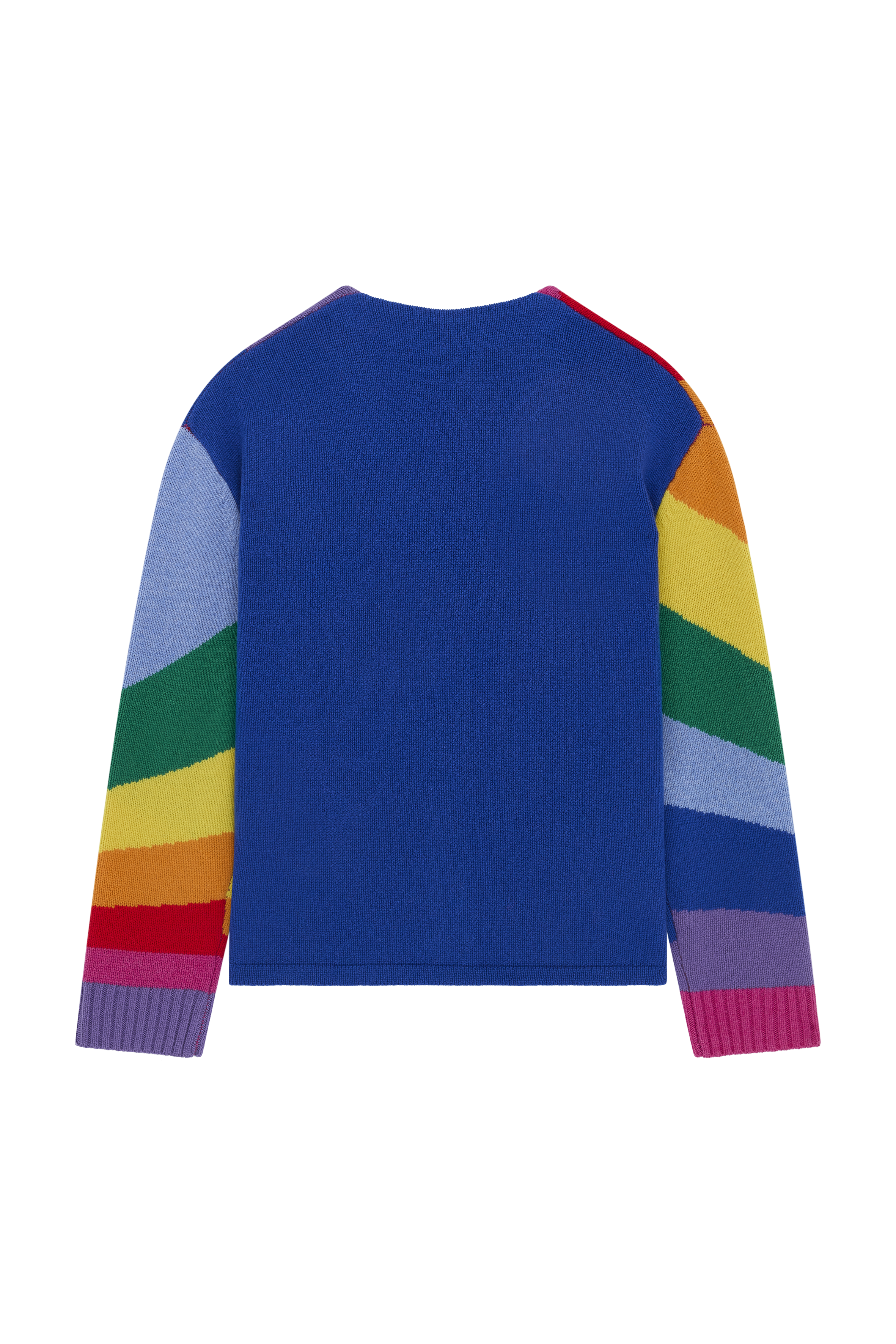 Rainbow Ray Hand Knit Cardigan With Embroidery 