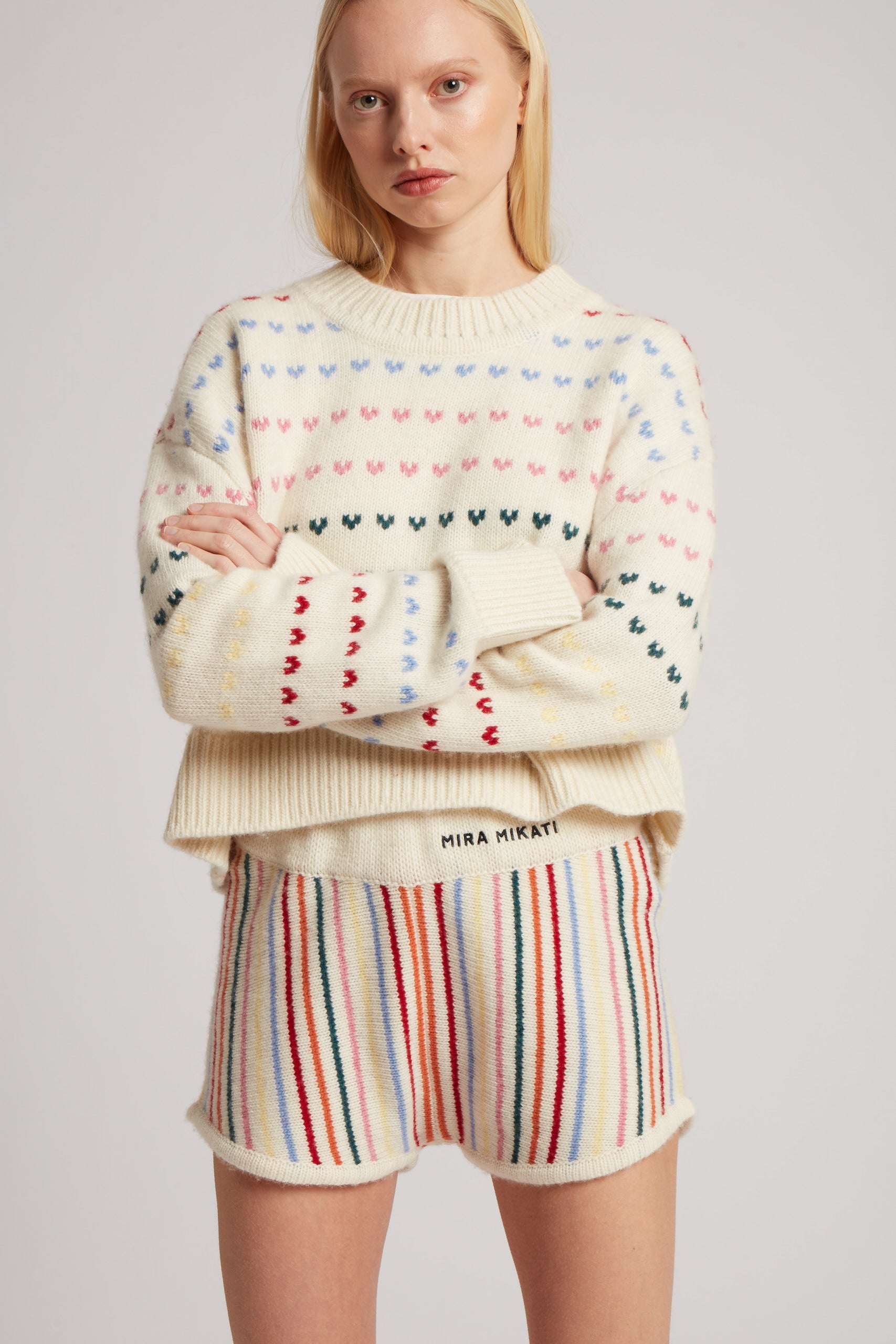 Heart Intarsia Knit Jumper 