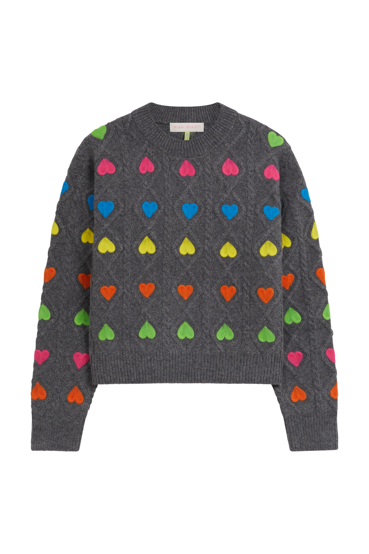 Heart Felted Cable Knit Jumper