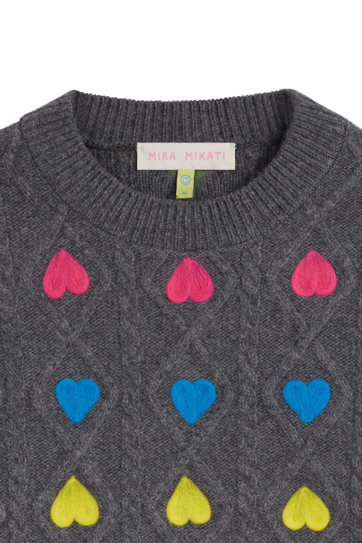 Heart Felted Cable Knit Jumper