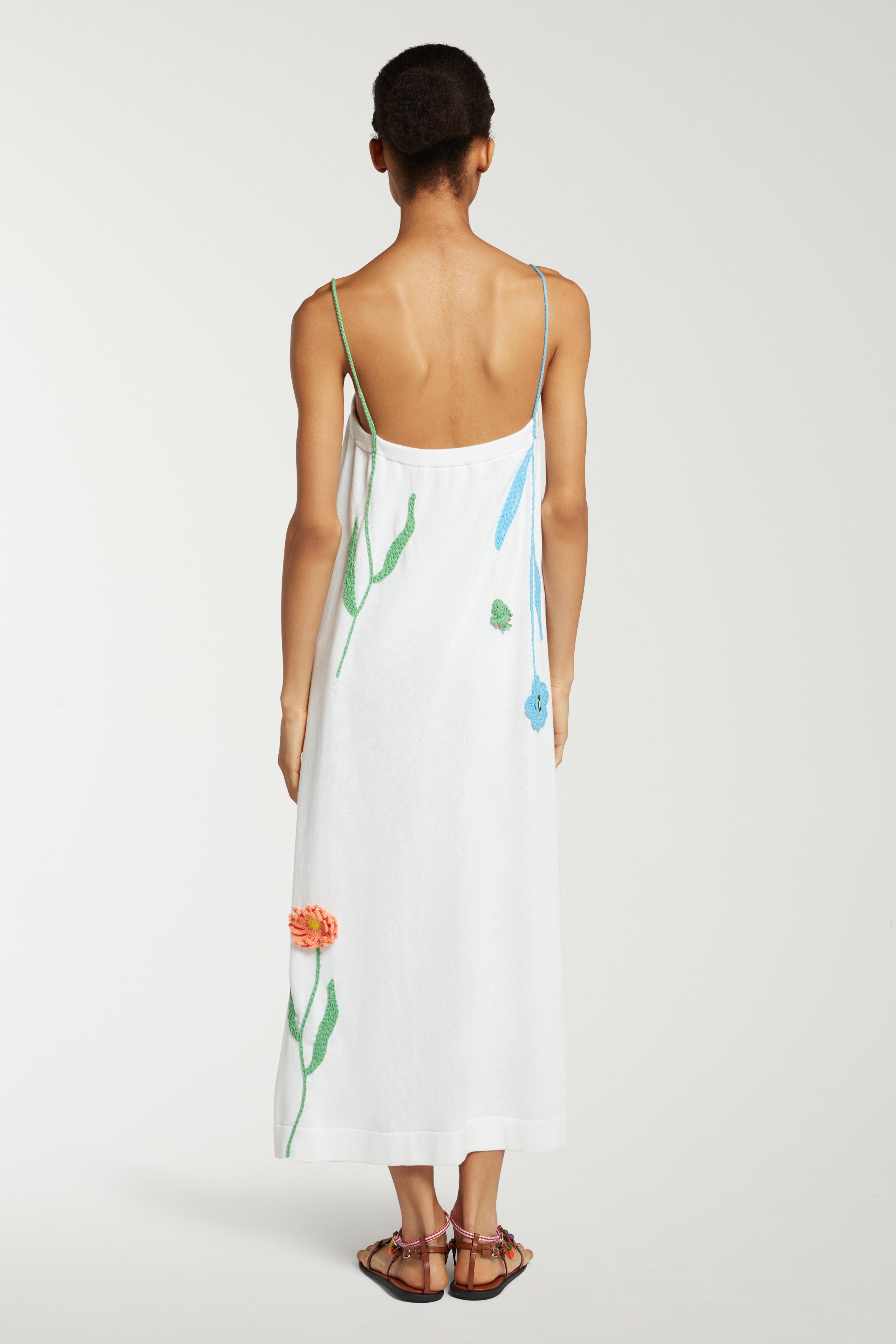 Crochet and Knit Flower Dress