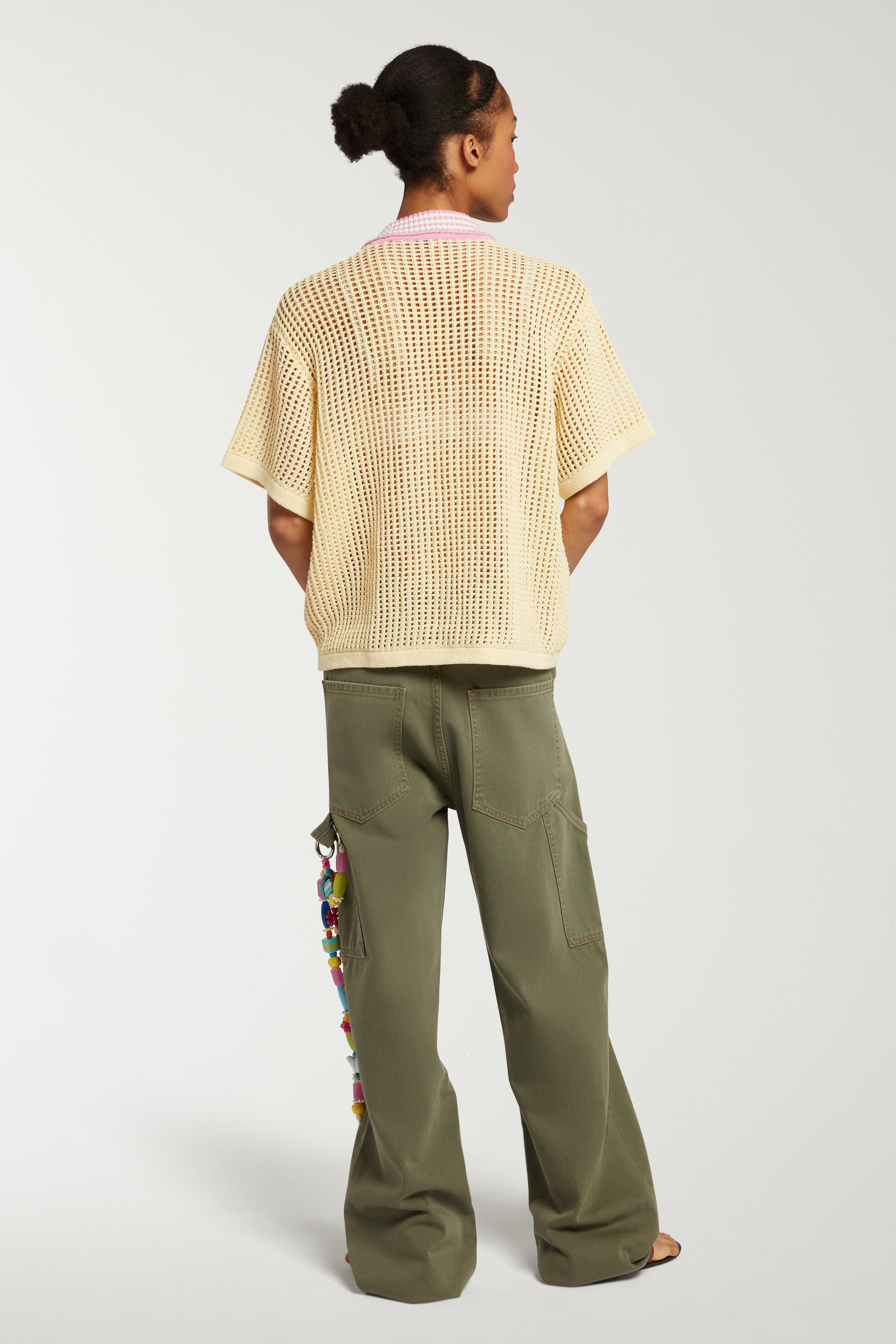Crochet Polo Shirt With Patches