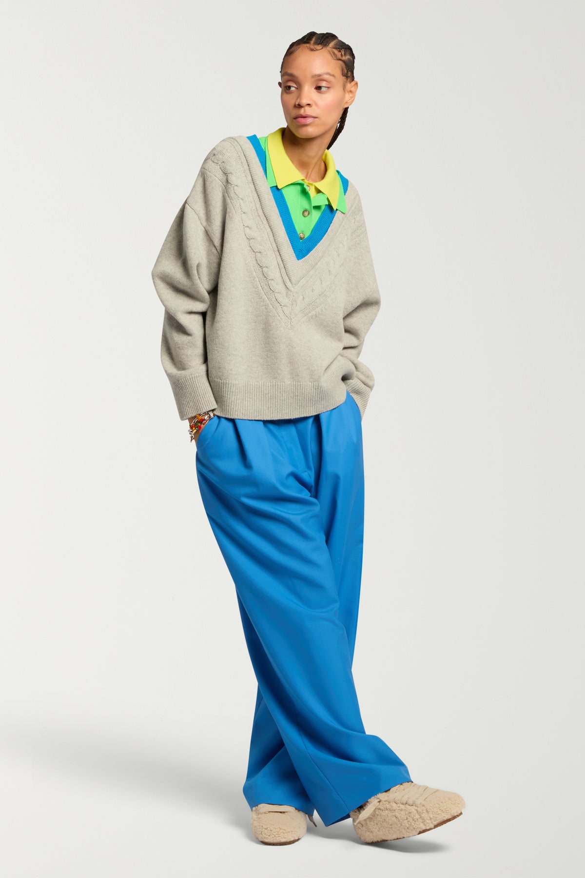 Multi Layer V Neck Jumper