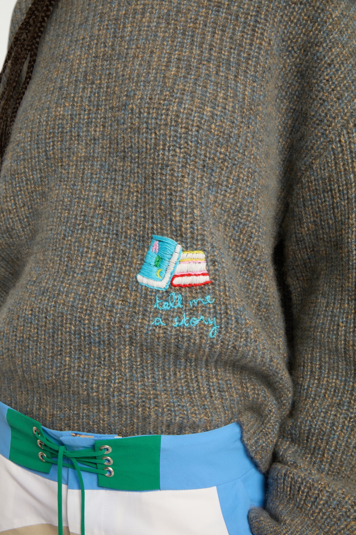 Tell Me A Story Embroidered Cashmere Jumper