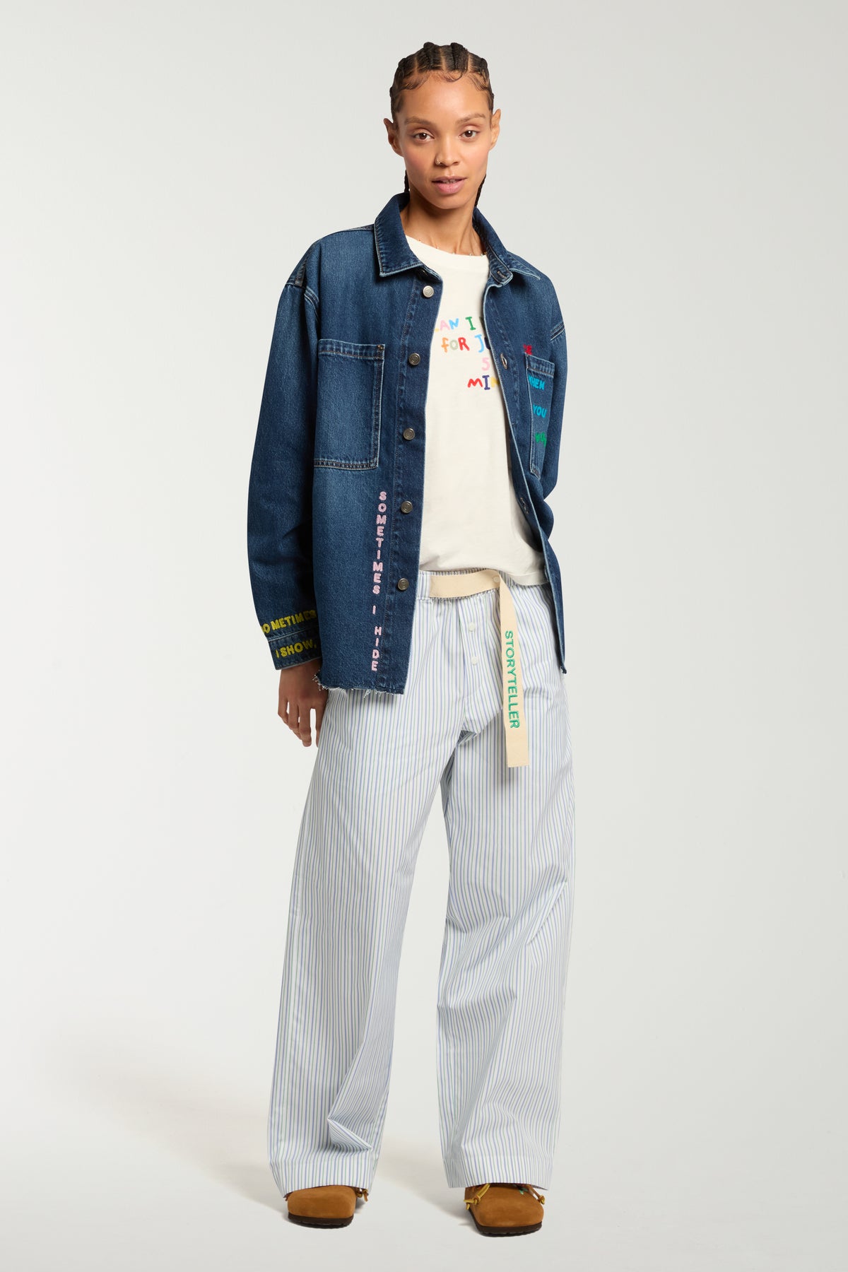 Riddle Embroidered Denim Jacket