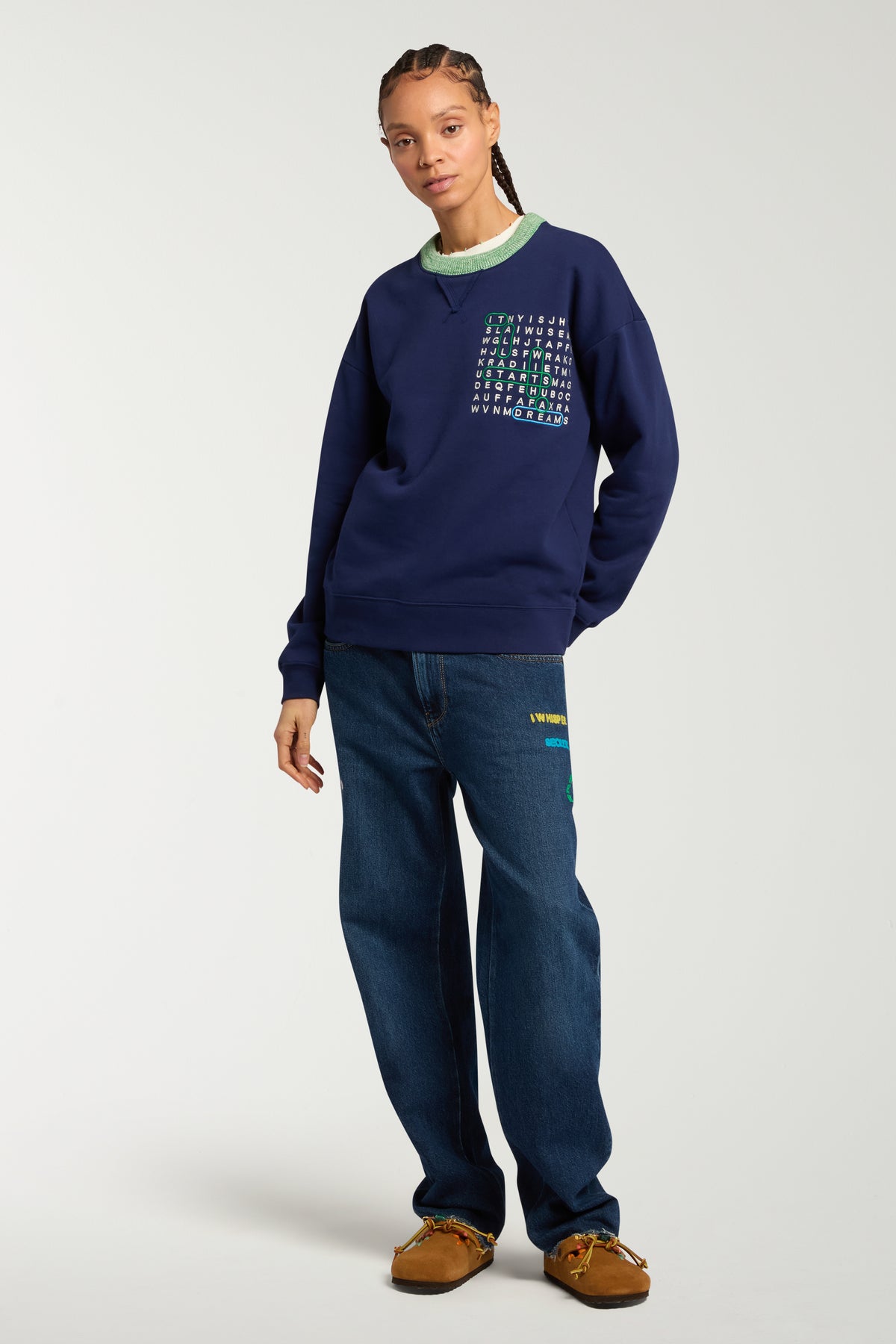 Riddle Embroidered Jean