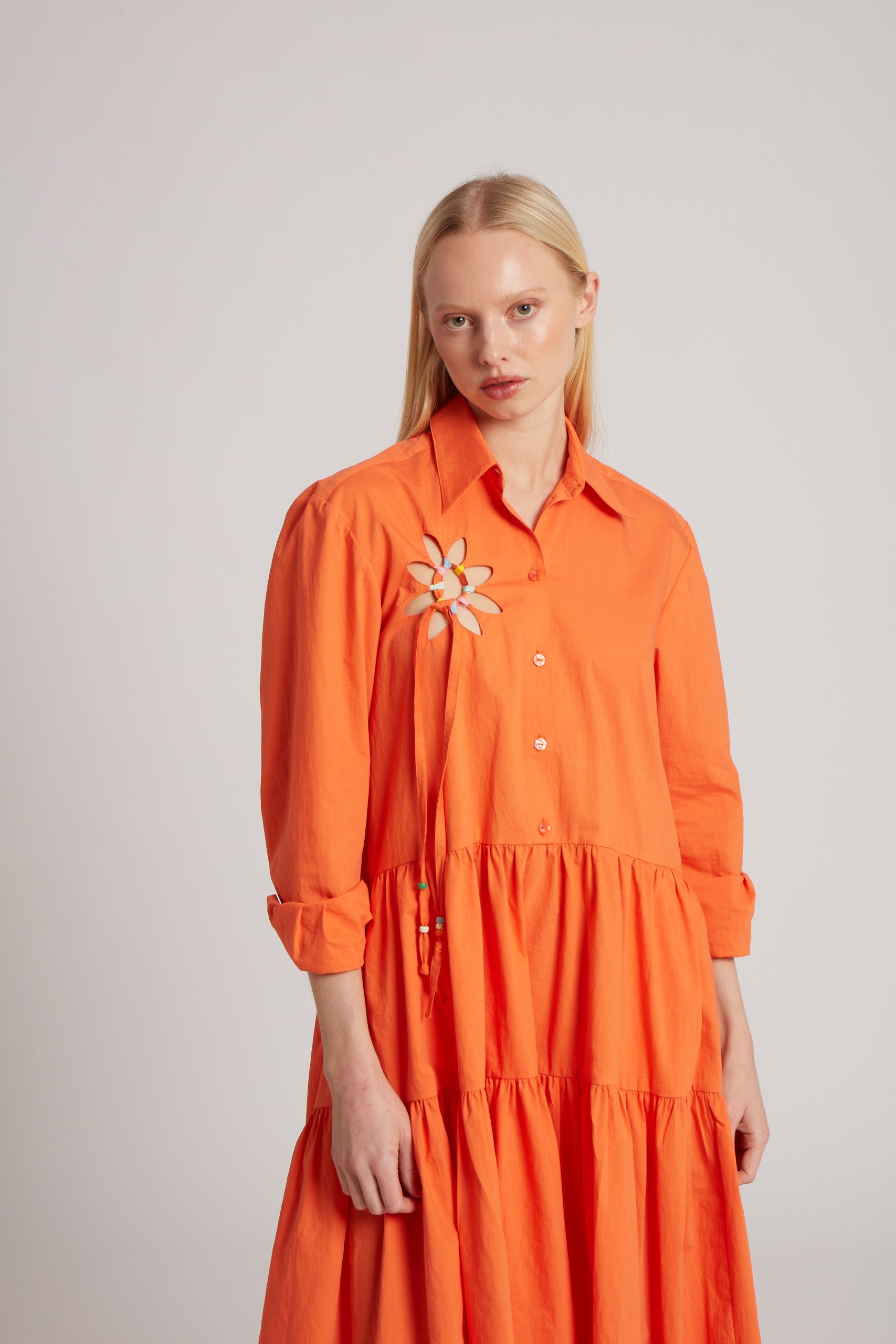 Cut-Out Sun Shirt Dress 