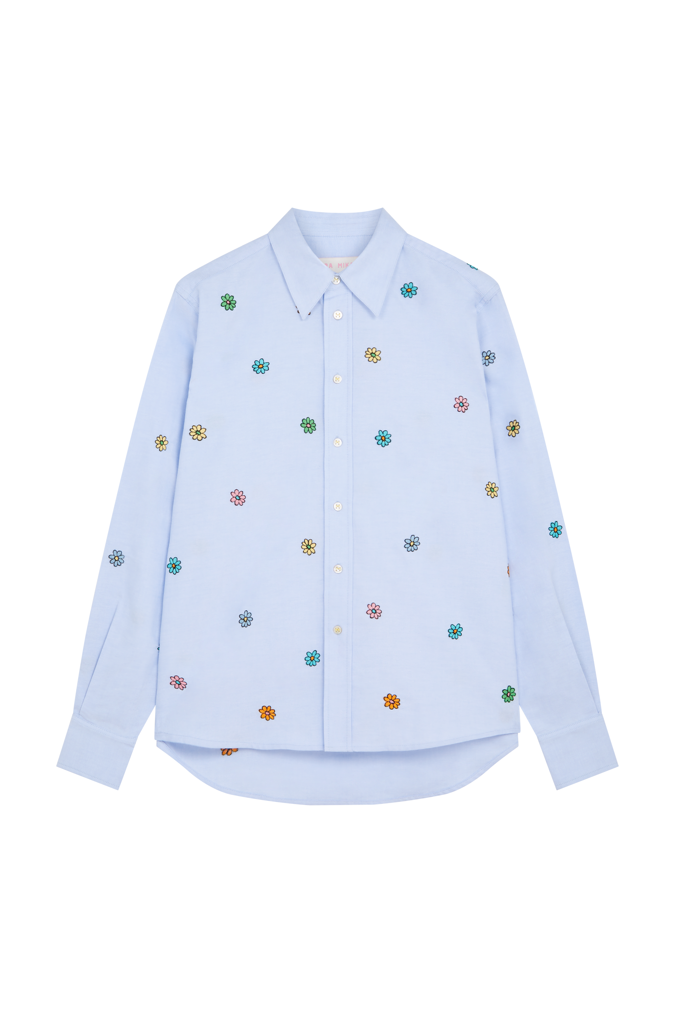 Flower Embroidered Oxford Shirt 