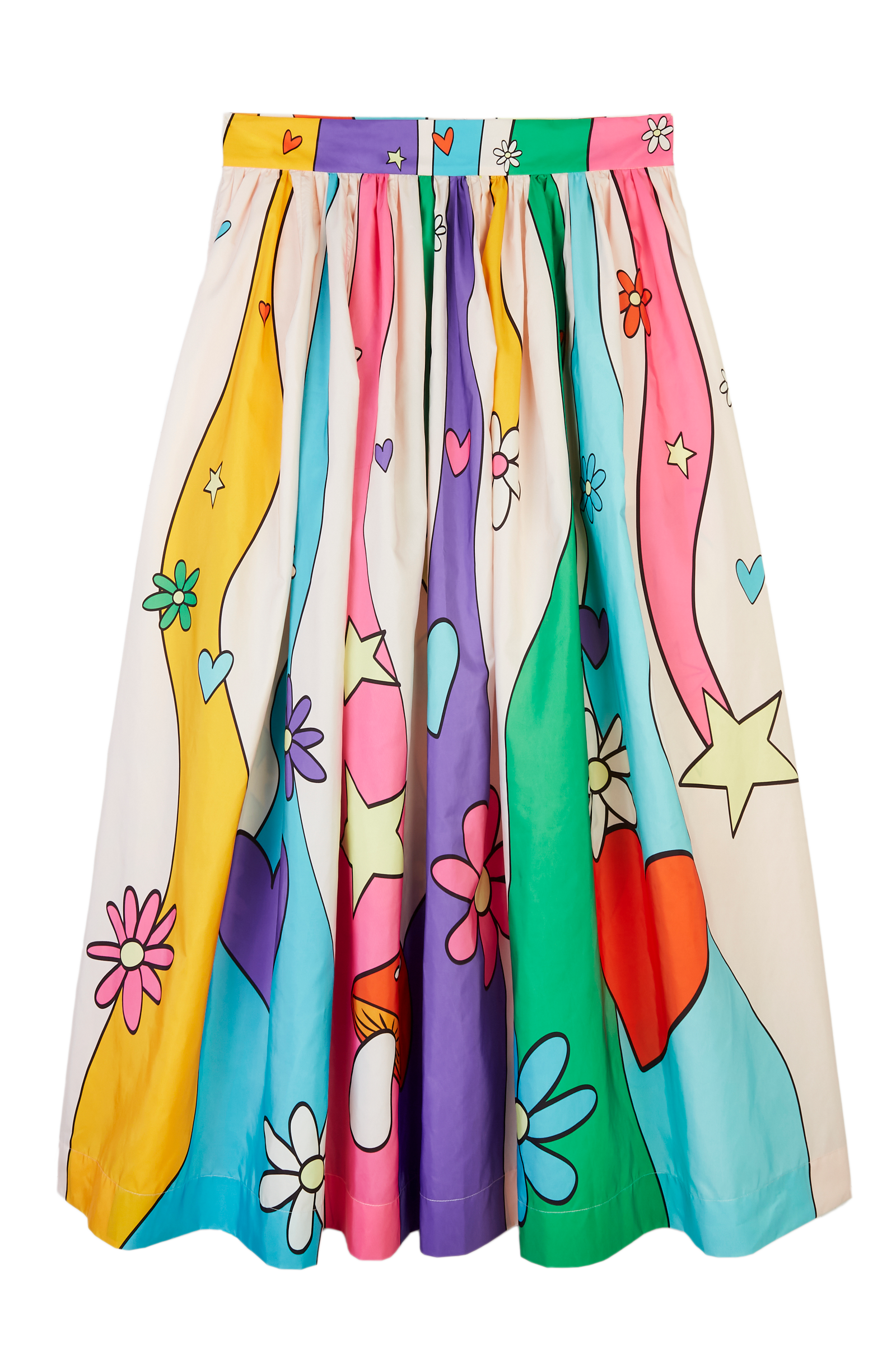 Rainbow Ray Print Skirt 