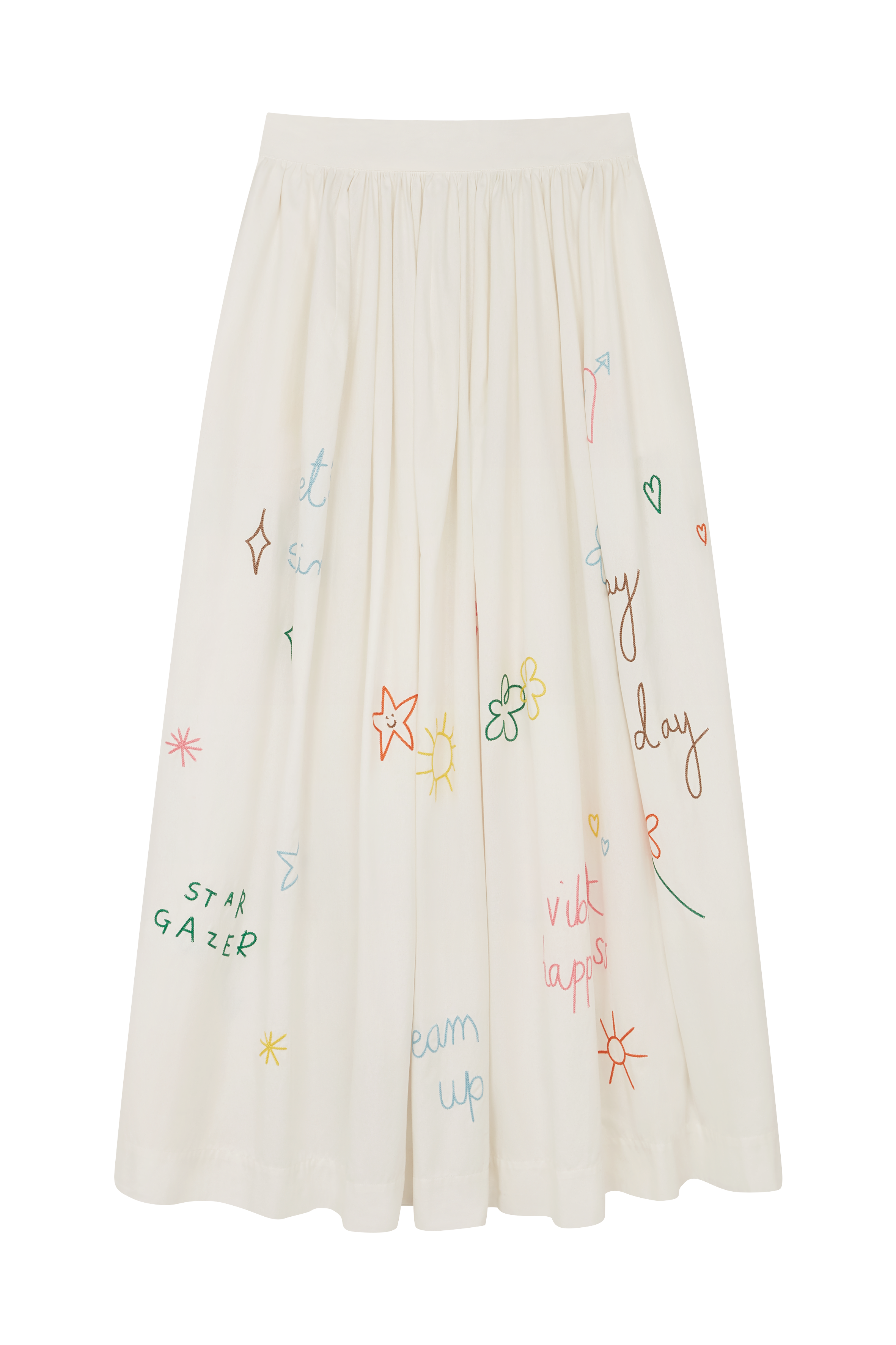 Embroidered Scribble Skirt 