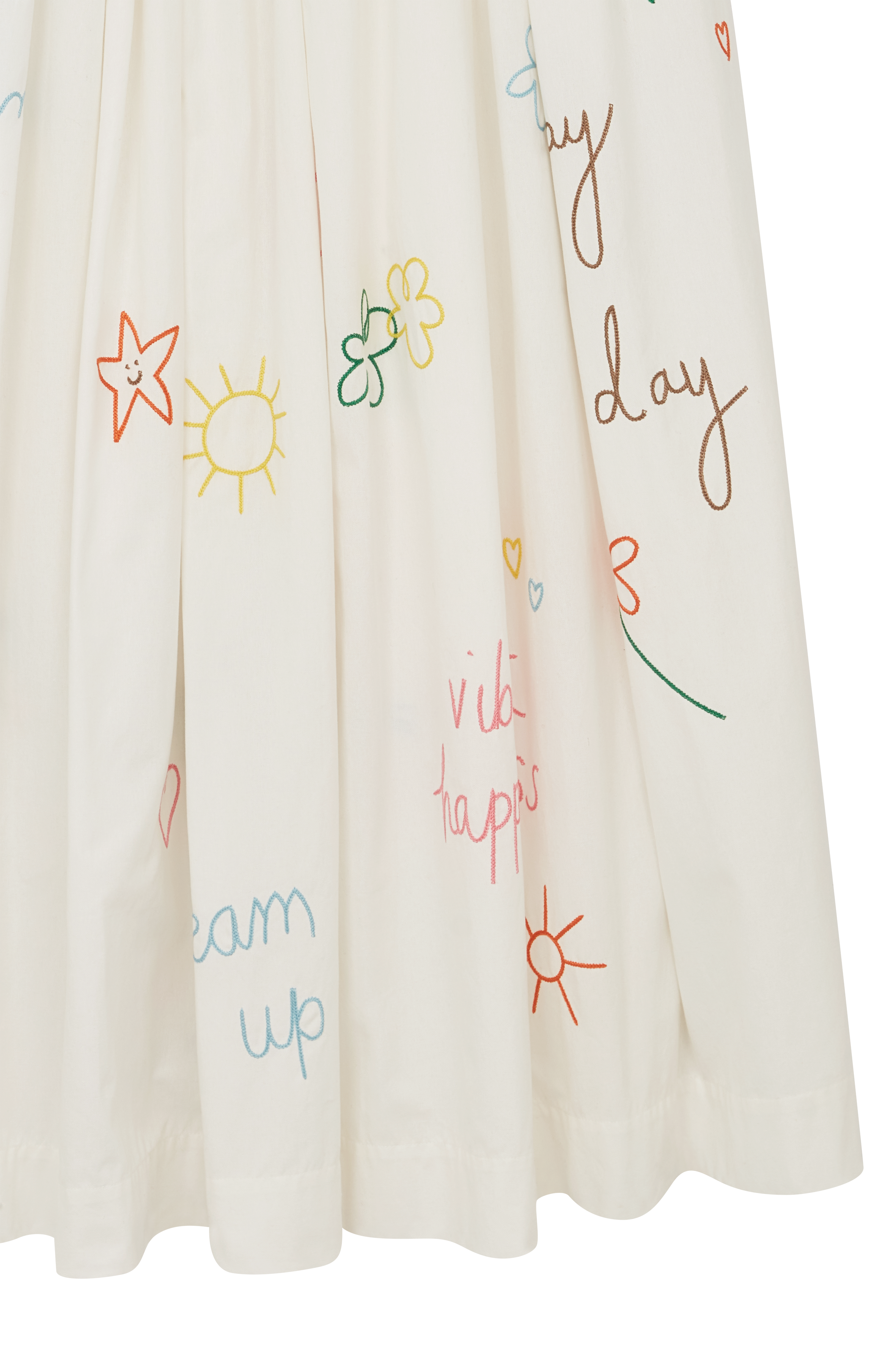 Embroidered Scribble Skirt 