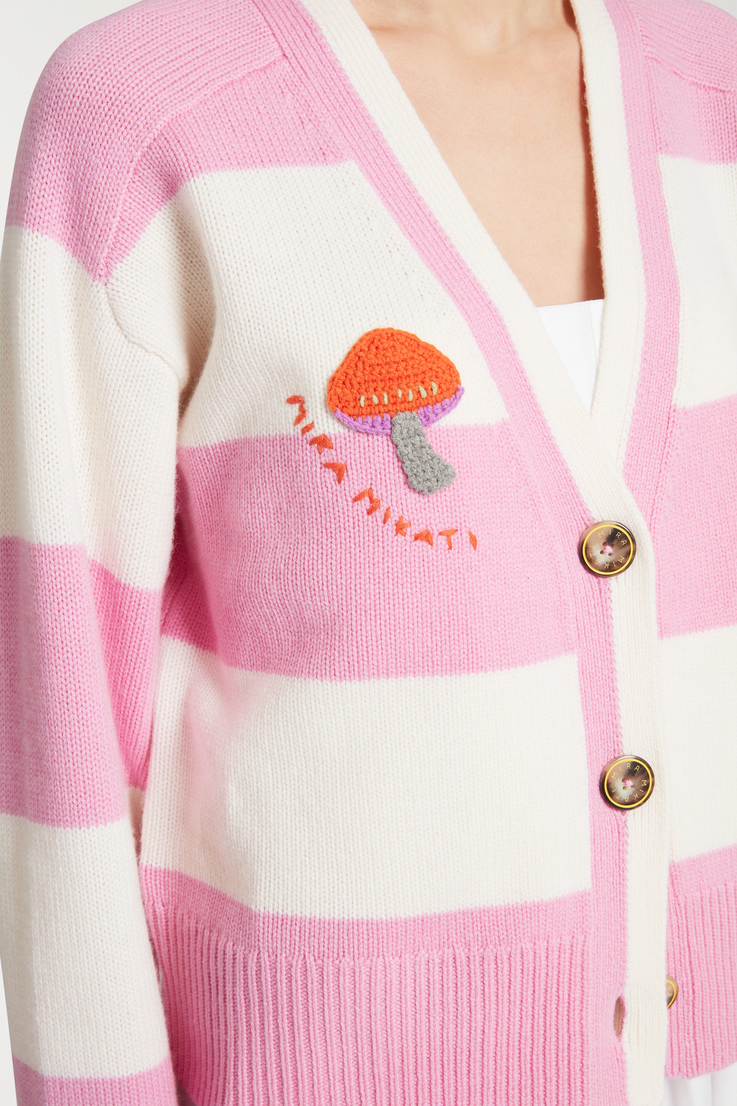 Embroidered Mushroom Cardigan 