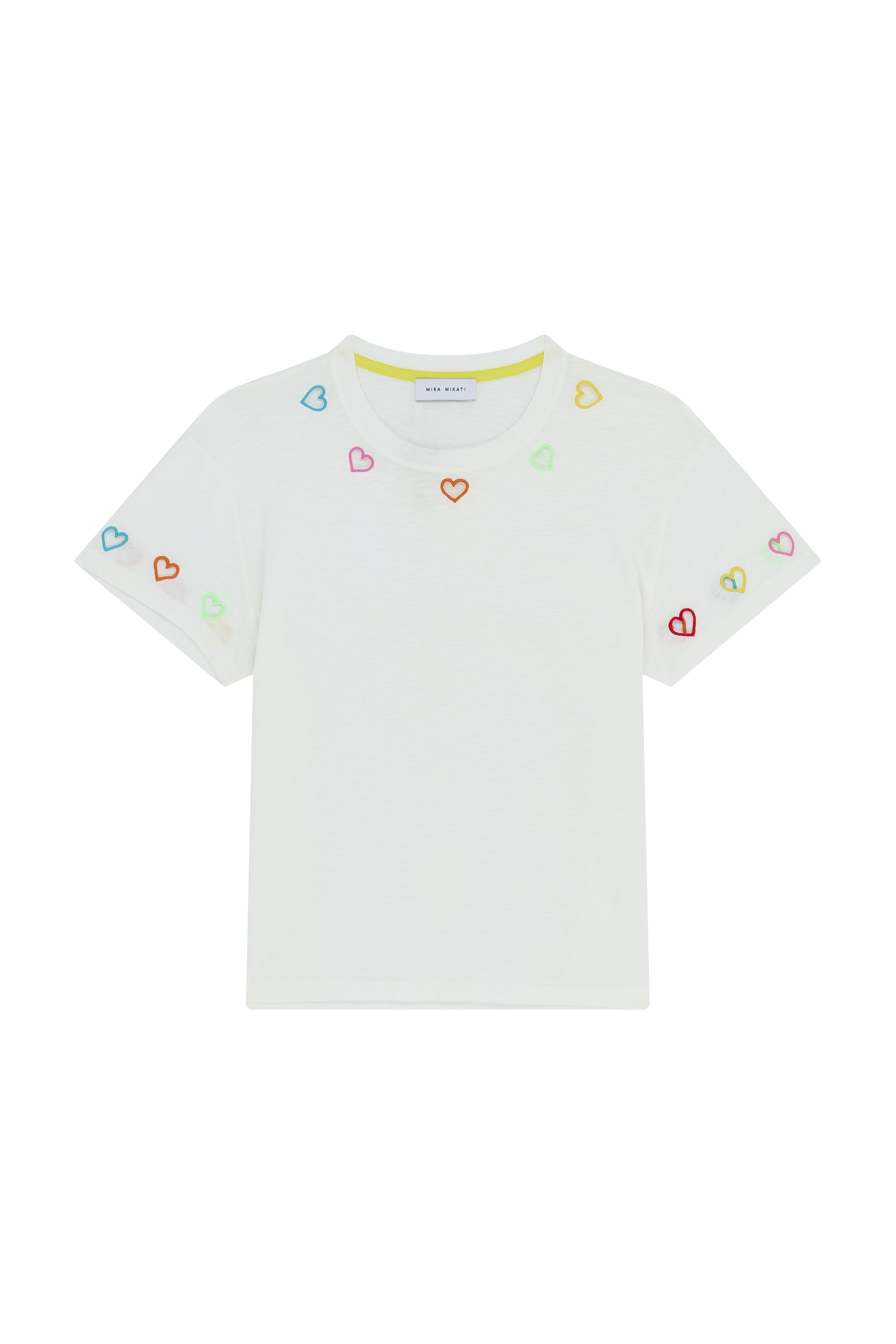 Cut-Out Heart Trim T-Shirt