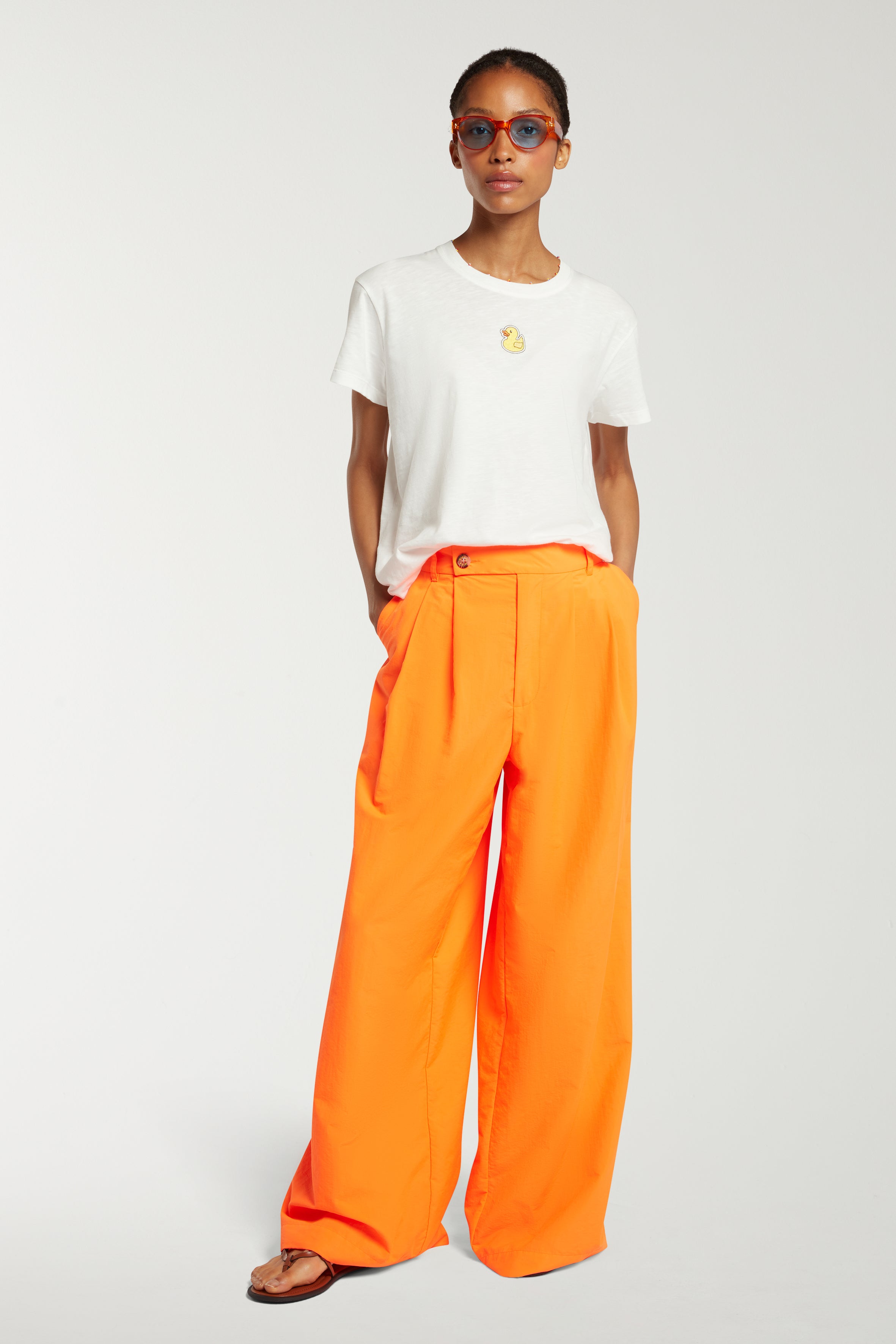 Wide Leg Pleat Front Trouser